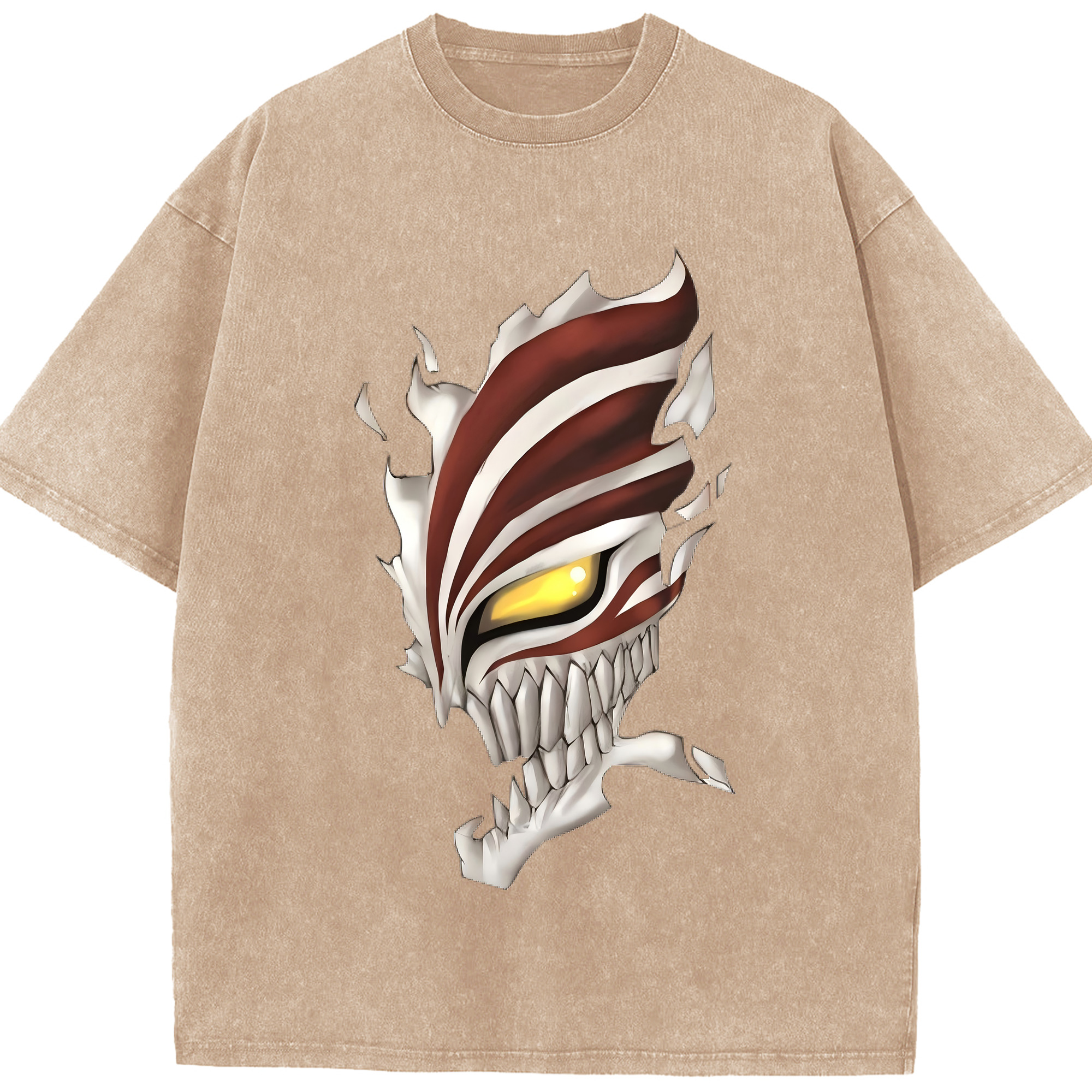 （画像用） ブリーチ 黒崎一護（くろさき いちご）BLEACH Kurosaki Ichigo 綿100% ヴィンテージ風 半袖Tシャツ（フロントプリント）