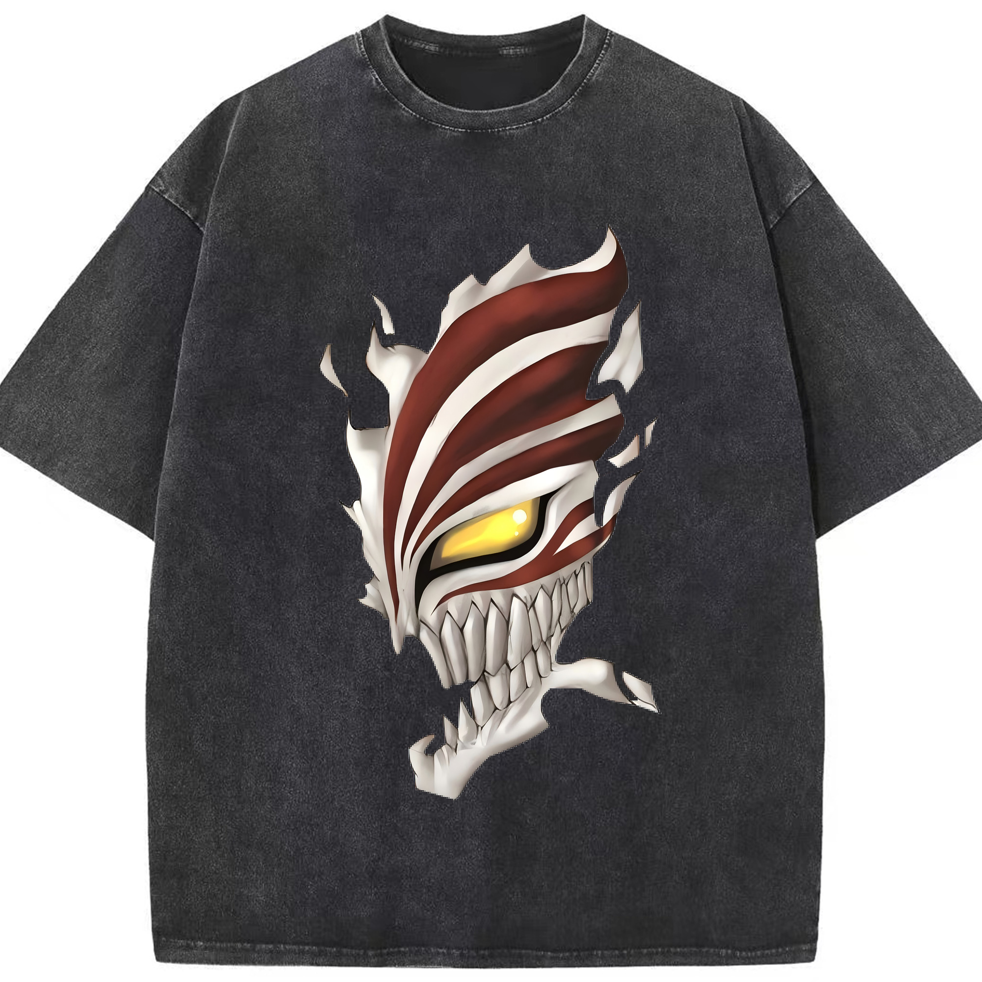 （画像用） ブリーチ 黒崎一護（くろさき いちご）BLEACH Kurosaki Ichigo 綿100% ヴィンテージ風 半袖Tシャツ（フロントプリント）