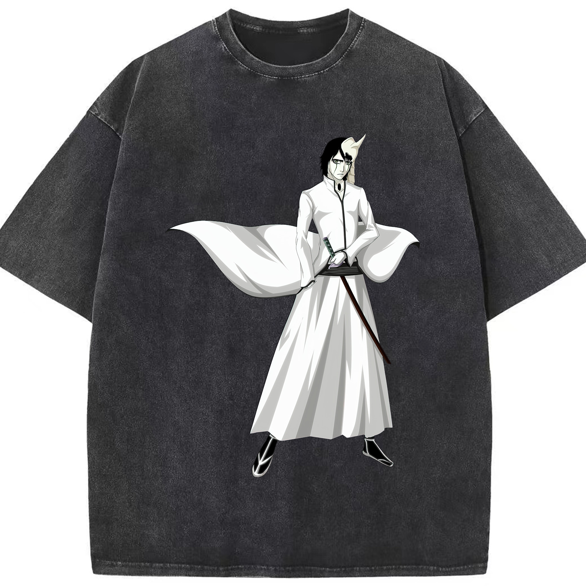 （画像用） ブリーチ ウルキオラ·シファー BLEACH Ulquiorra cifer 綿100% ヴィンテージ風 半袖Tシャツ（フロントプリント）