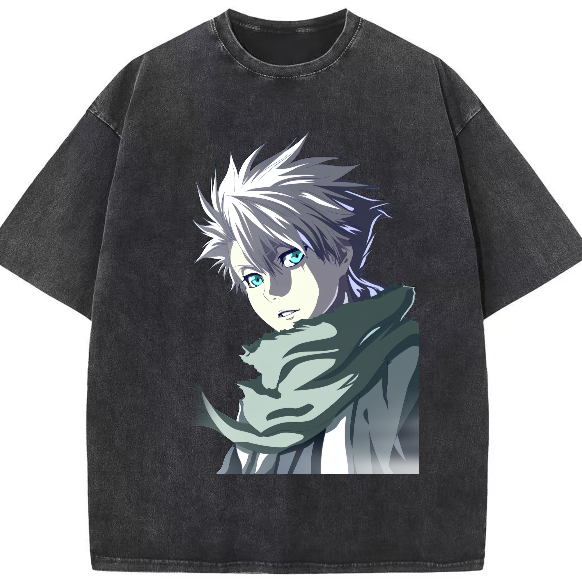 （画像用） ブリーチ 日番谷冬獅郎（ひつがや とうしろう） BLEACH Hitsugaya Toushirou 綿100% ヴィンテージ風 半袖Tシャツ（フロントプリント）