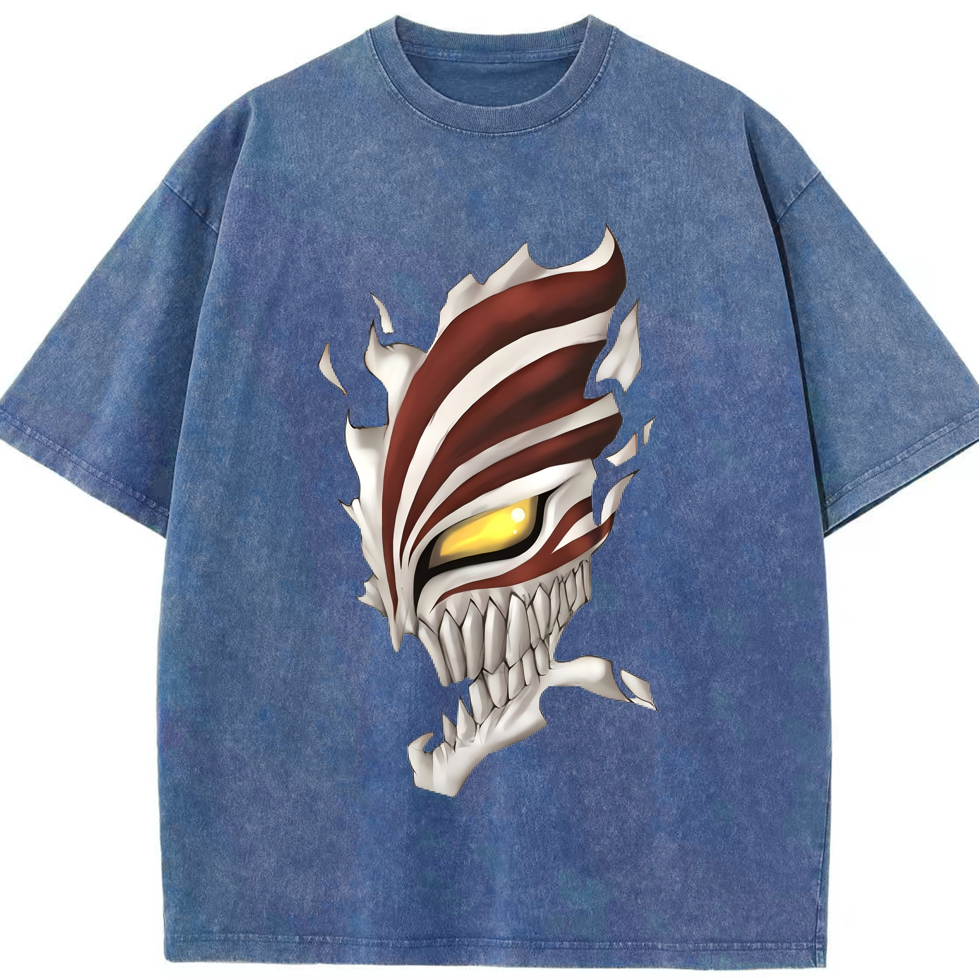 （画像用） ブリーチ 黒崎一護（くろさき いちご）BLEACH Kurosaki Ichigo 綿100% ヴィンテージ風 半袖Tシャツ（フロントプリント）