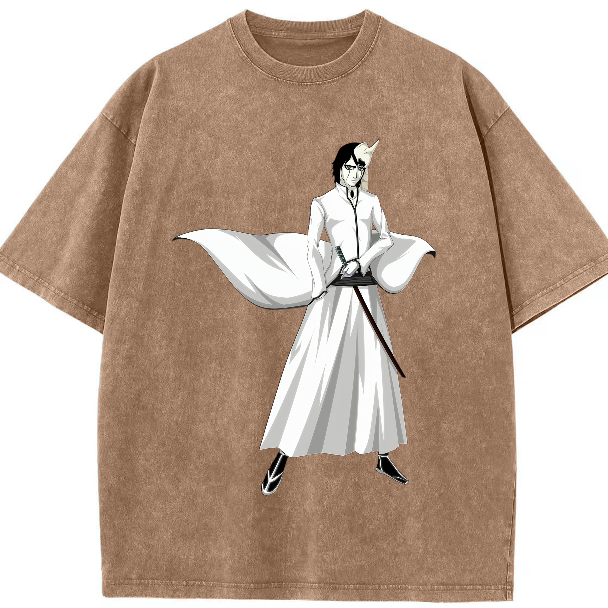 （画像用） ブリーチ ウルキオラ·シファー BLEACH Ulquiorra cifer 綿100% ヴィンテージ風 半袖Tシャツ（フロントプリント）