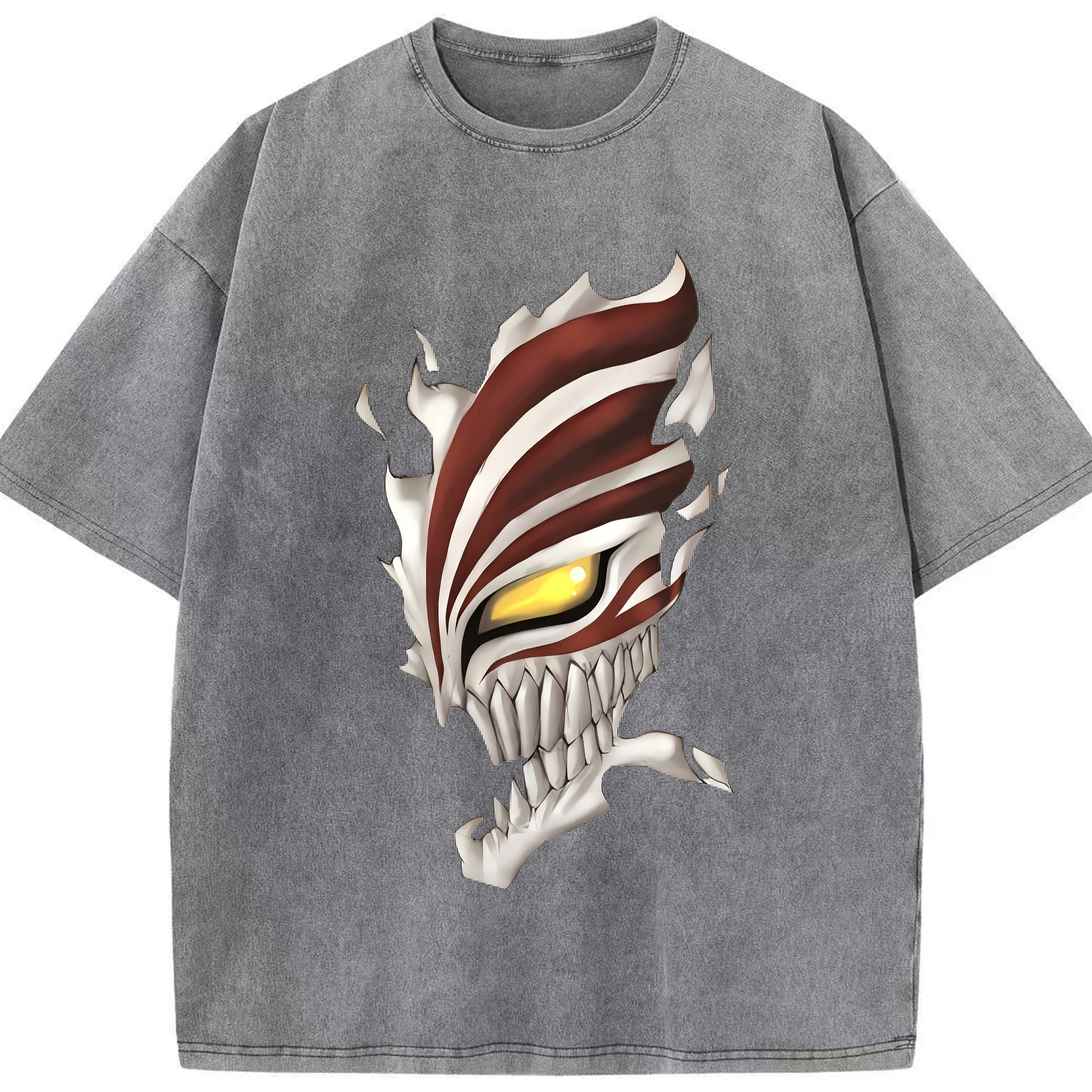 （画像用） ブリーチ 黒崎一護（くろさき いちご）BLEACH Kurosaki Ichigo 綿100% ヴィンテージ風 半袖Tシャツ（フロントプリント）