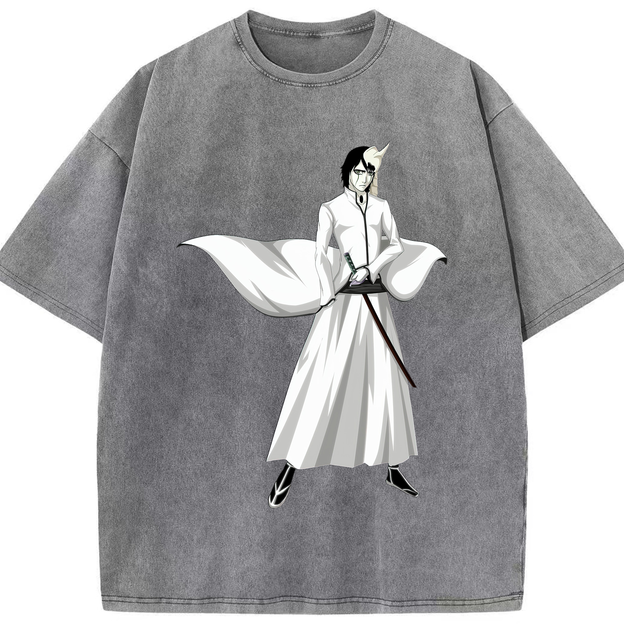 （画像用） ブリーチ ウルキオラ·シファー BLEACH Ulquiorra cifer 綿100% ヴィンテージ風 半袖Tシャツ（フロントプリント）