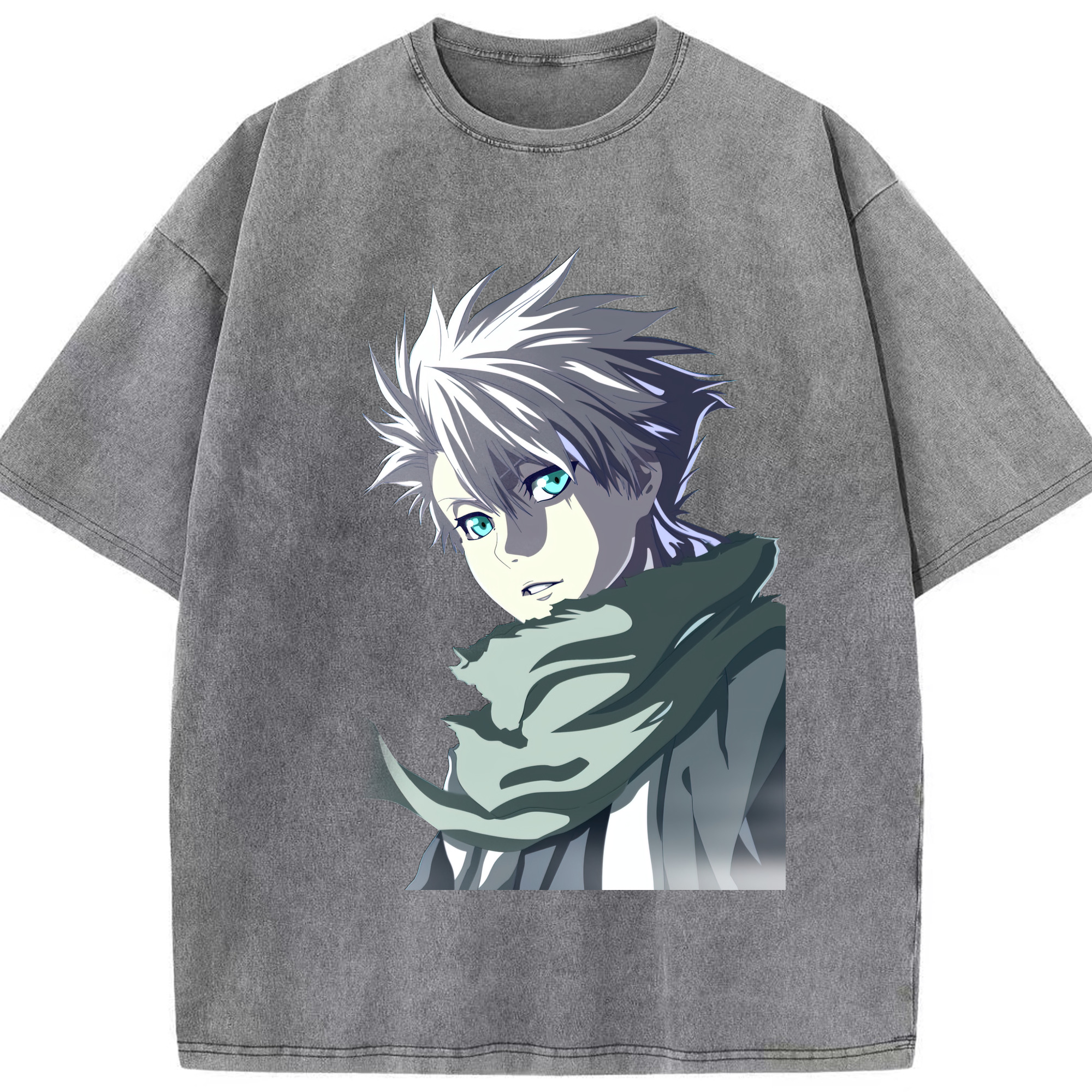 （画像用） ブリーチ 日番谷冬獅郎（ひつがや とうしろう） BLEACH Hitsugaya Toushirou 綿100% ヴィンテージ風 半袖Tシャツ（フロントプリント）