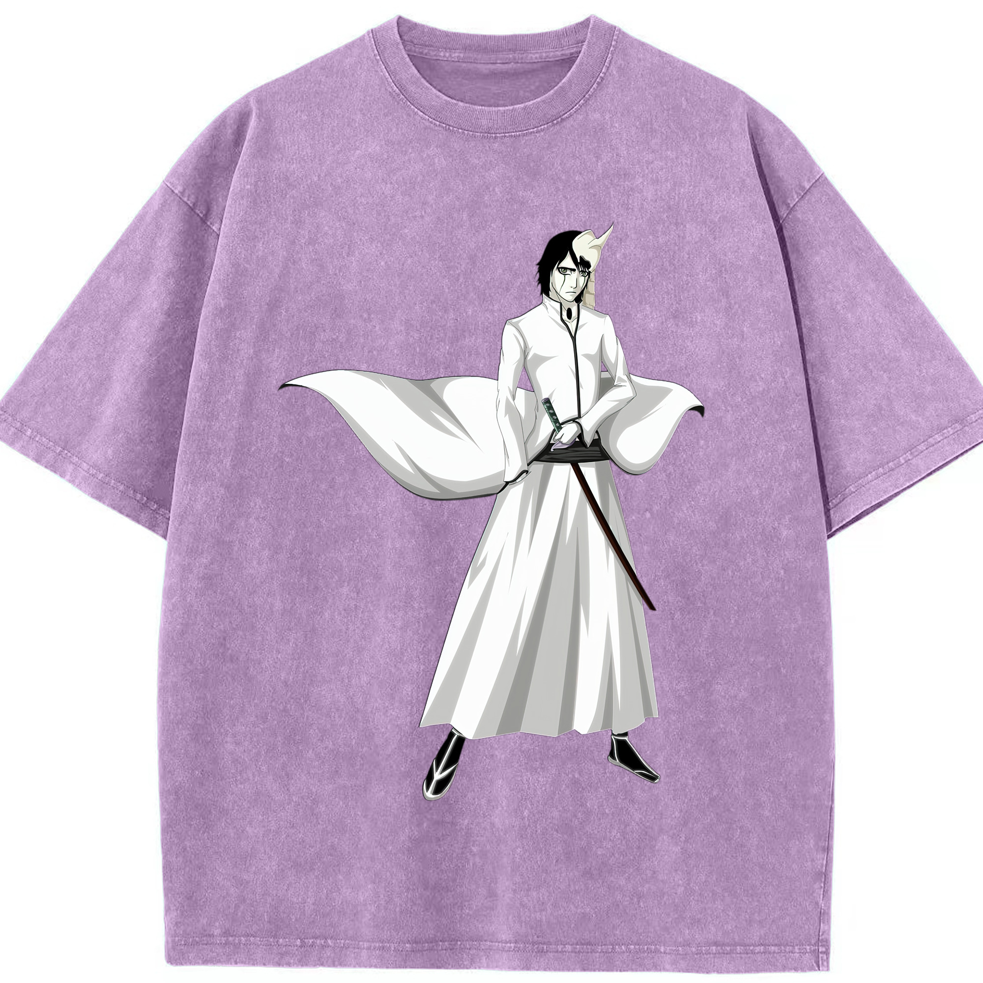 （画像用） ブリーチ ウルキオラ·シファー BLEACH Ulquiorra cifer 綿100% ヴィンテージ風 半袖Tシャツ（フロントプリント）
