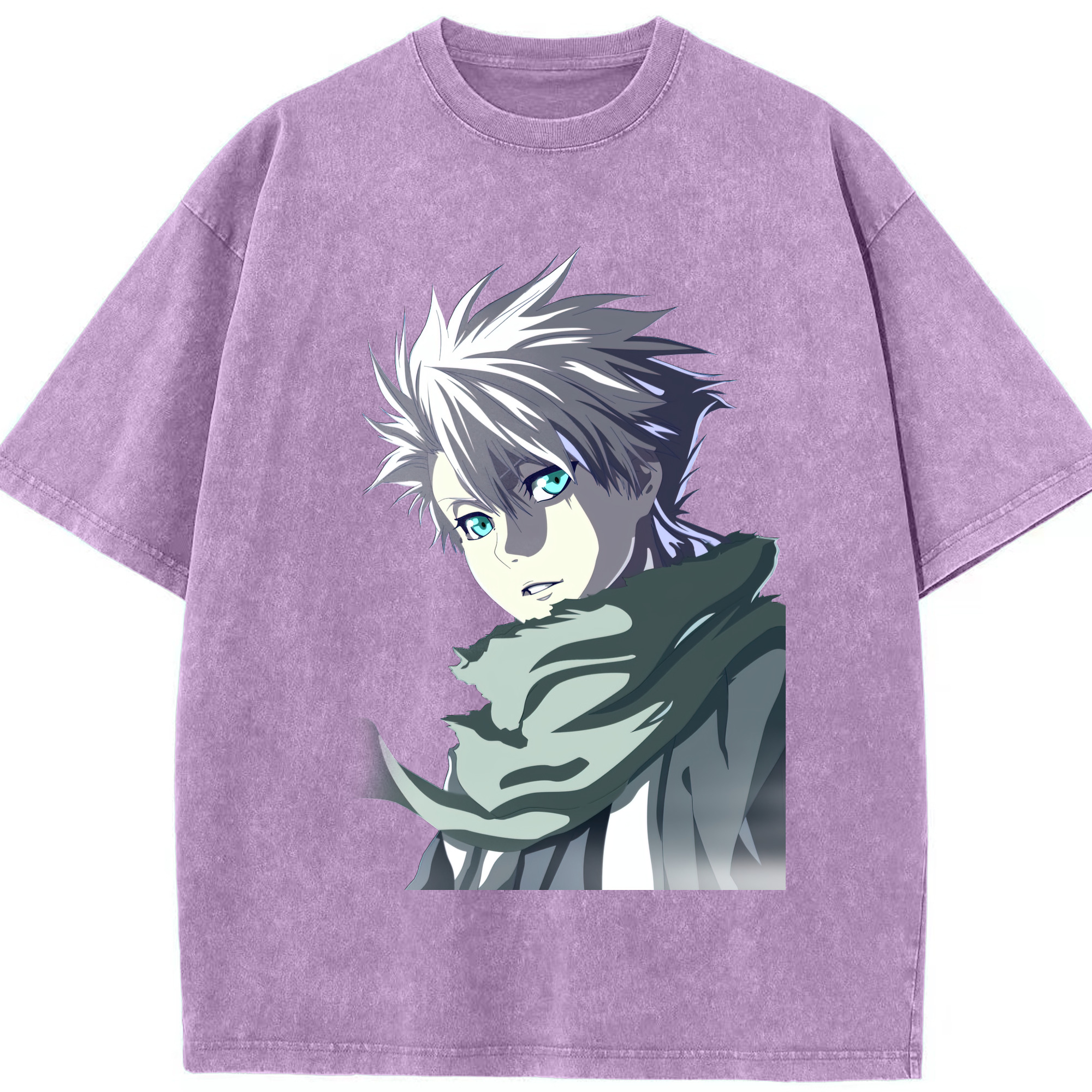 （画像用） ブリーチ 日番谷冬獅郎（ひつがや とうしろう） BLEACH Hitsugaya Toushirou 綿100% ヴィンテージ風 半袖Tシャツ（フロントプリント）