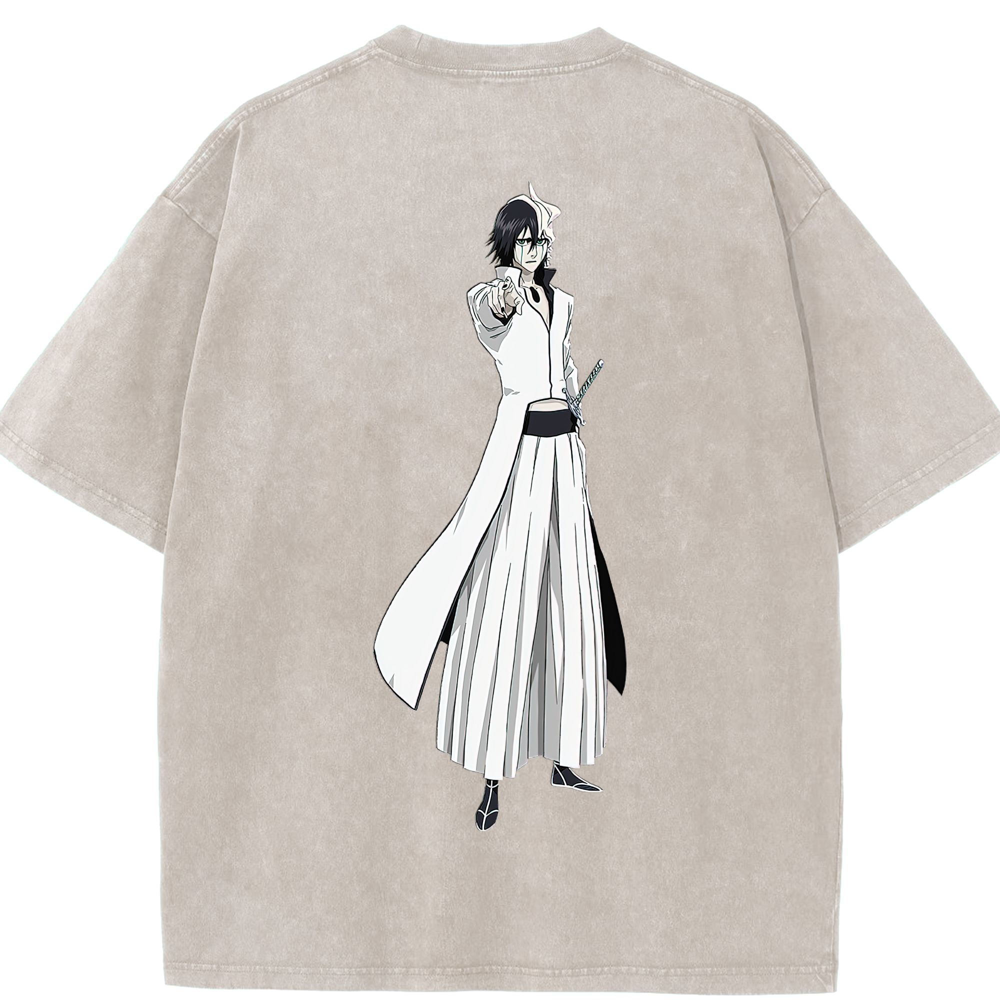 （画像用） ブリーチ ウルキオラ·シファー BLEACH Ulquiorra cifer 綿100% ヴィンテージ風 半袖Tシャツ（背面プリント）