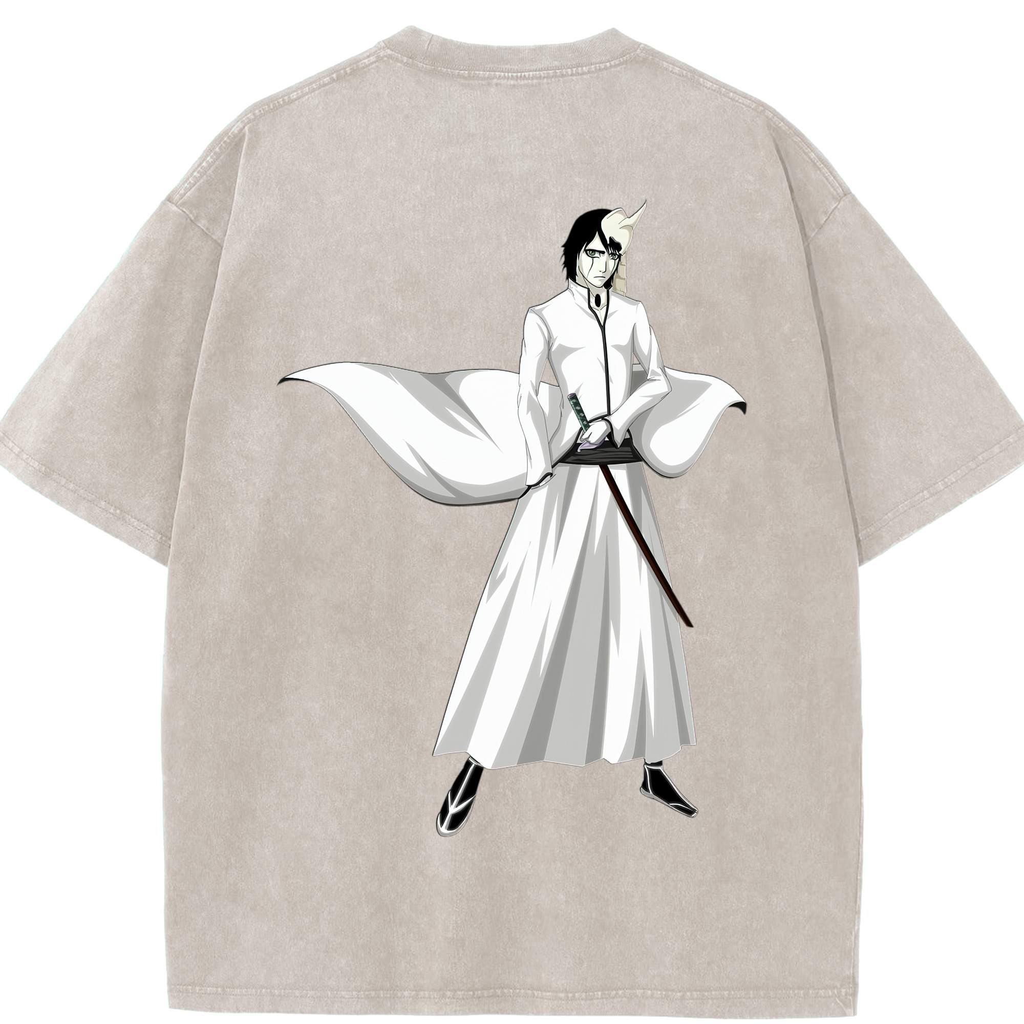 （画像用） ブリーチ ウルキオラ·シファー BLEACH Ulquiorra cifer 綿100% ヴィンテージ風 半袖Tシャツ（背面プリント）