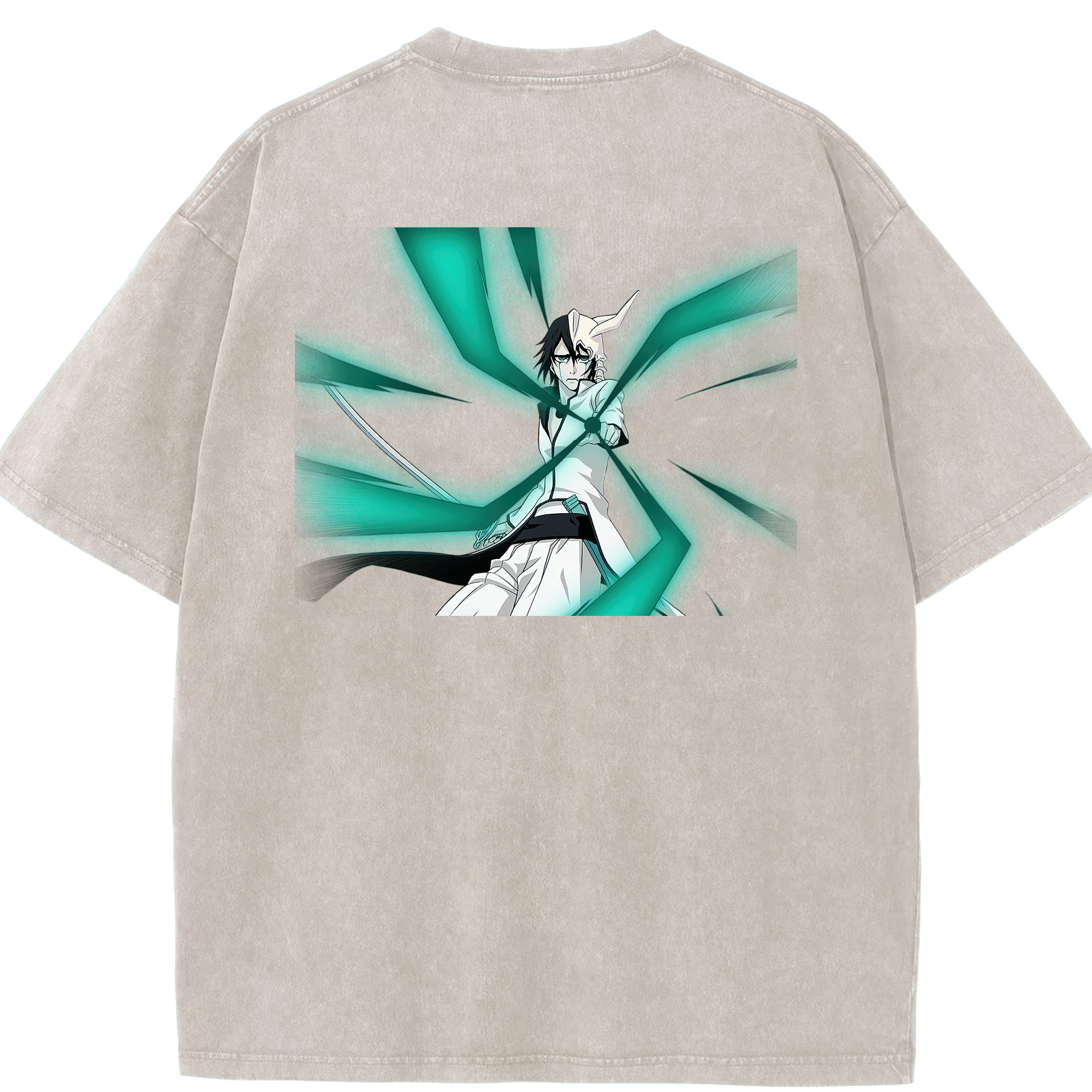 （画像用） ブリーチ ウルキオラ·シファー BLEACH Ulquiorra cifer 綿100% ヴィンテージ風 半袖Tシャツ（背面プリント）