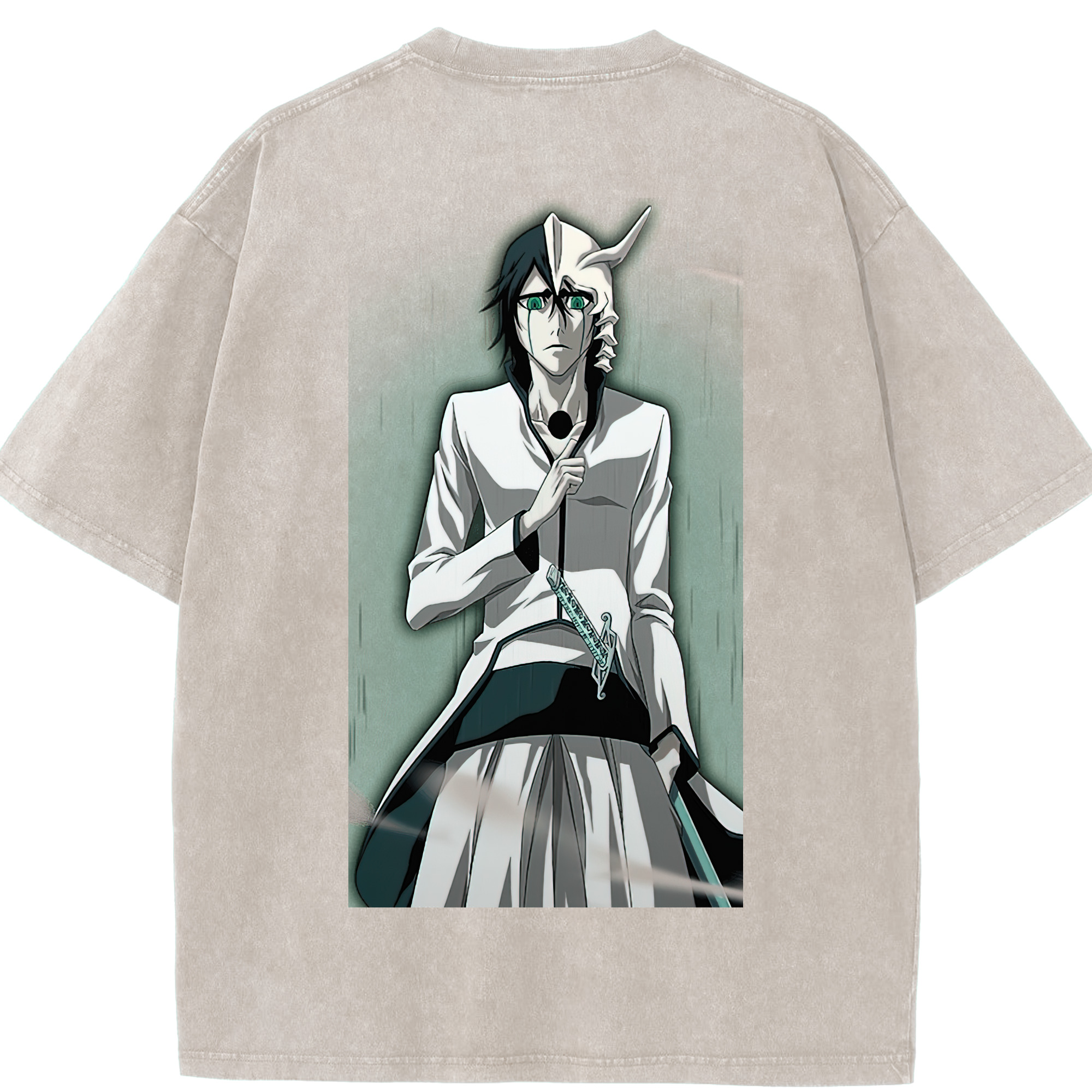 （画像用） ブリーチ ウルキオラ·シファー BLEACH Ulquiorra cifer 綿100% ヴィンテージ風 半袖Tシャツ（背面プリント）
