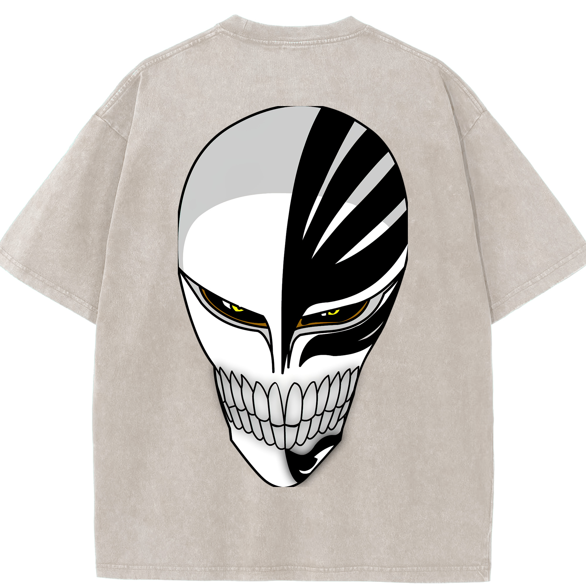 （画像用） ブリーチ 黒崎一護（くろさき いちご）BLEACH Kurosaki Ichigo 綿100% ヴィンテージ風 半袖Tシャツ（背面プリント）