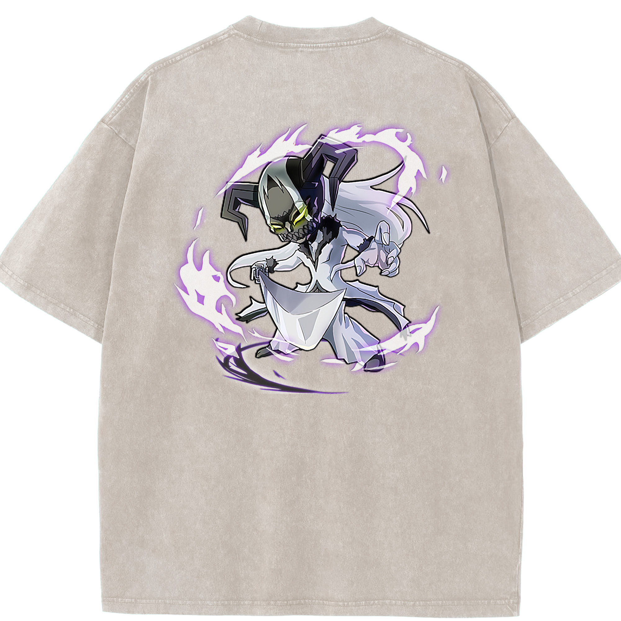 （画像用） ブリーチ 黒崎一護（くろさき いちご）BLEACH Kurosaki Ichigo 綿100% ヴィンテージ風 半袖Tシャツ（背面プリント）