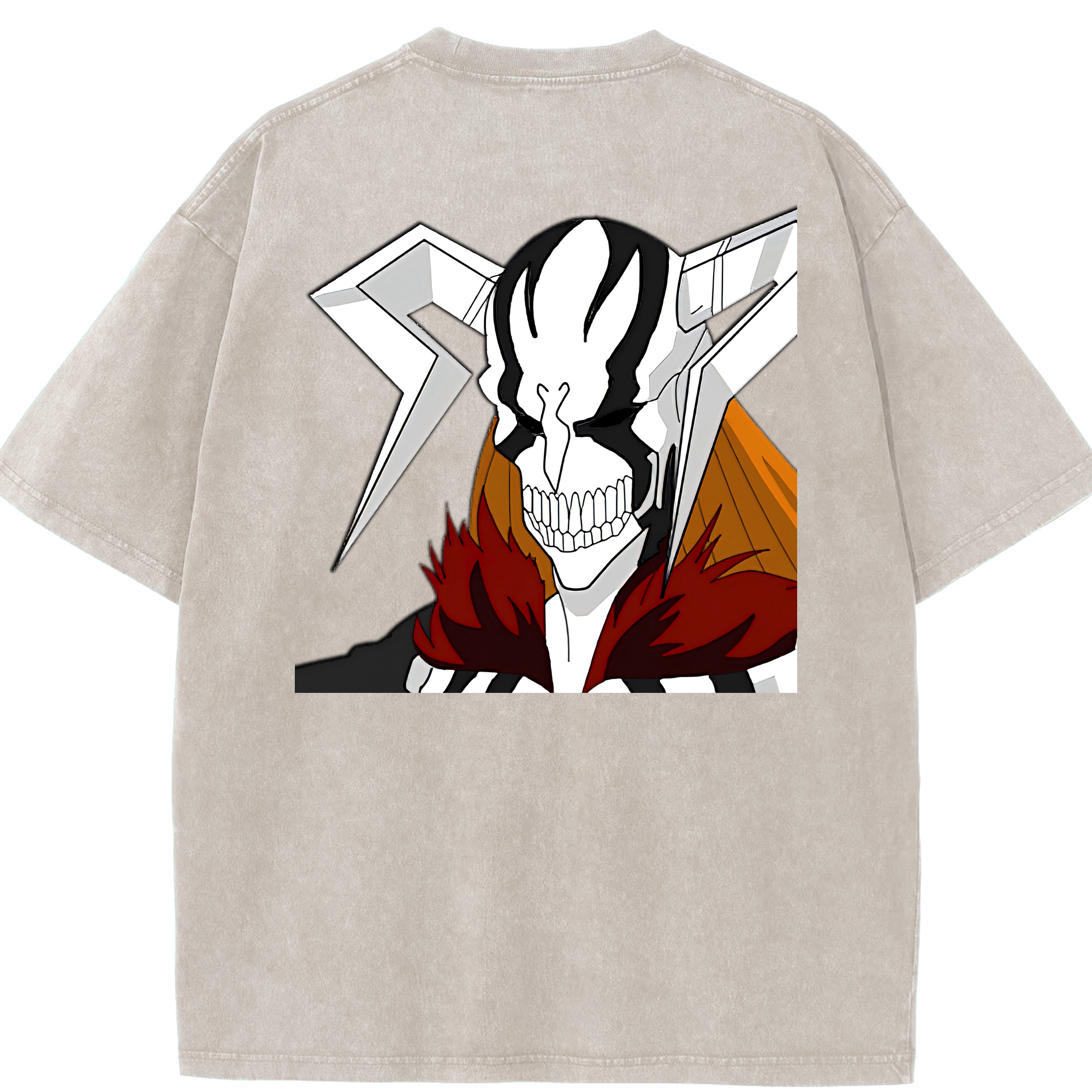 （画像用） ブリーチ 黒崎一護（くろさき いちご）BLEACH Kurosaki Ichigo 綿100% ヴィンテージ風 半袖Tシャツ（背面プリント）