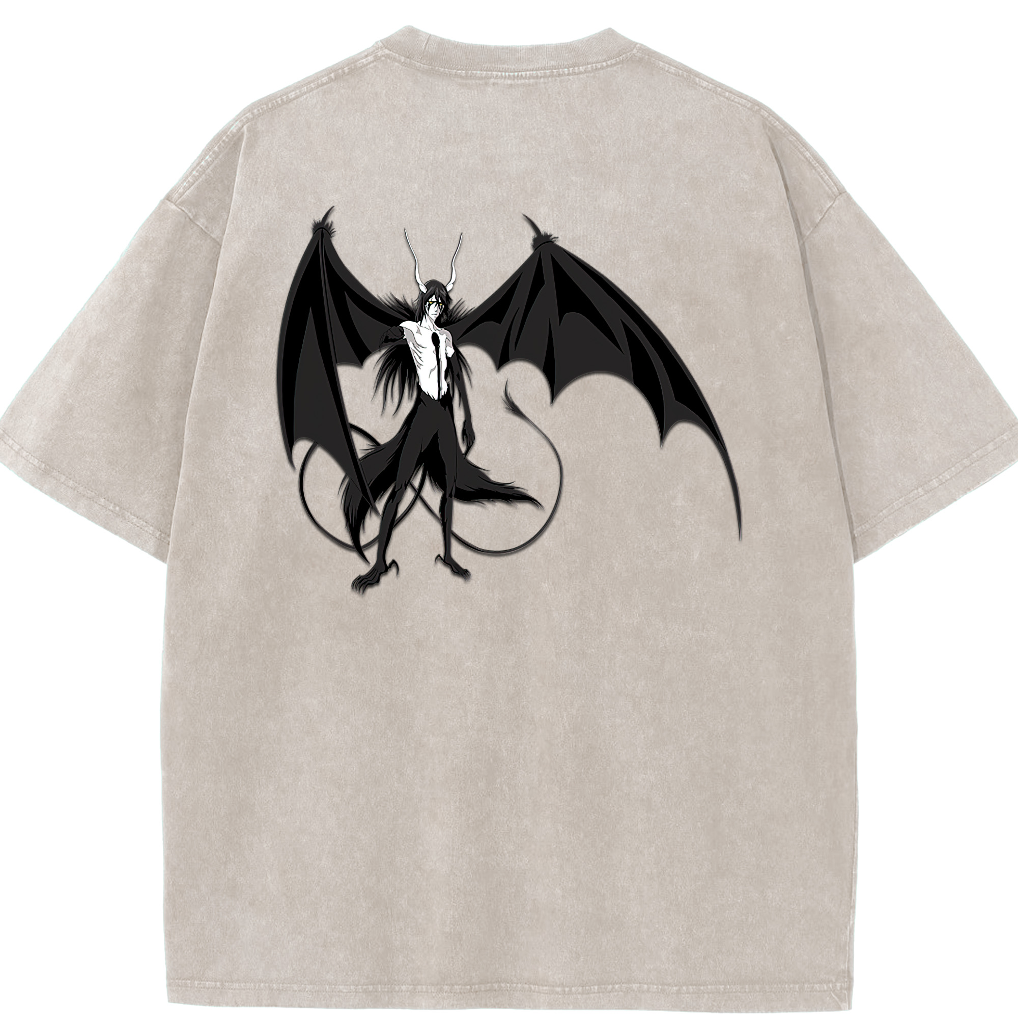 （画像用） ブリーチ ウルキオラ·シファー BLEACH Ulquiorra cifer 綿100% ヴィンテージ風 半袖Tシャツ（背面プリント）