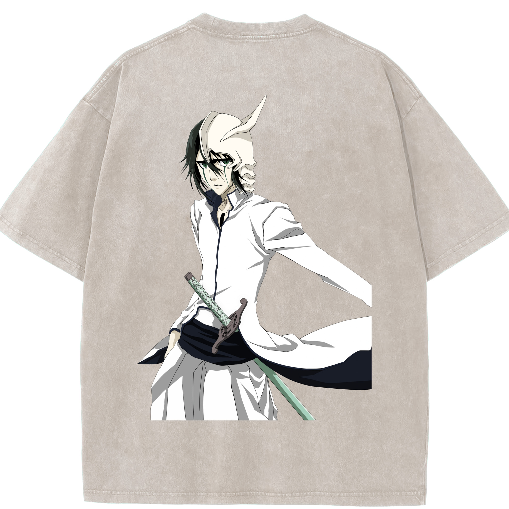 （画像用） ブリーチ ウルキオラ·シファー BLEACH Ulquiorra cifer 綿100% ヴィンテージ風 半袖Tシャツ（背面プリント）