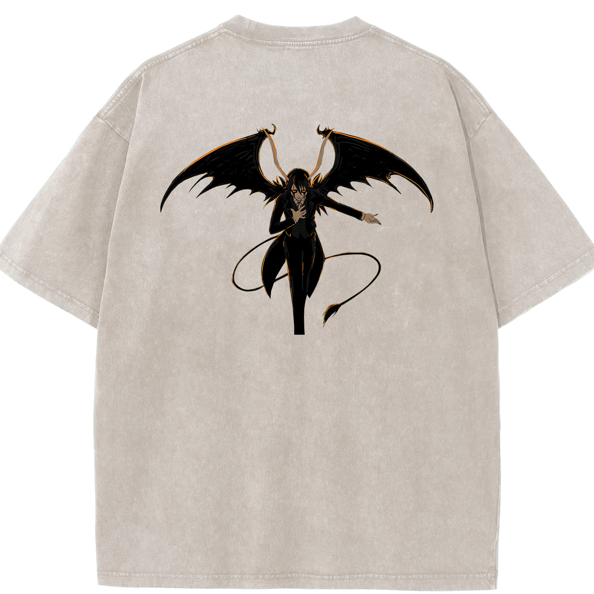 （画像用） ブリーチ ウルキオラ·シファー BLEACH Ulquiorra cifer 綿100% ヴィンテージ風 半袖Tシャツ（背面プリント）