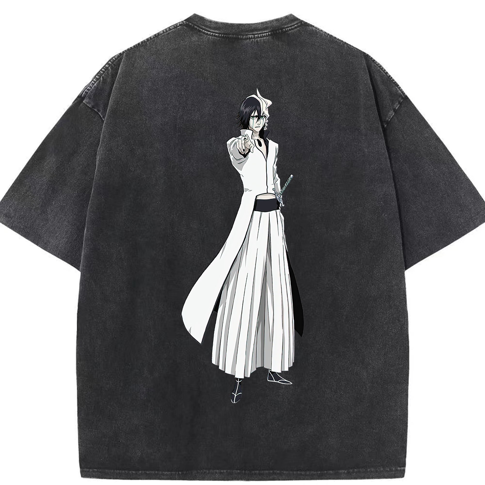 （画像用） ブリーチ ウルキオラ·シファー BLEACH Ulquiorra cifer 綿100% ヴィンテージ風 半袖Tシャツ（背面プリント）