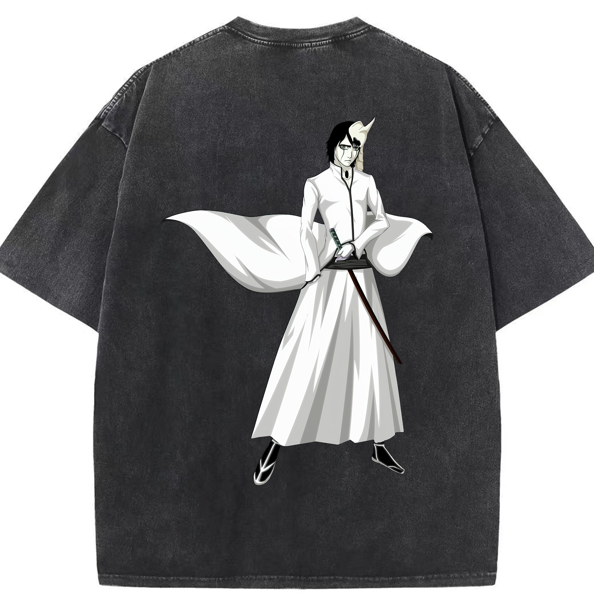 （画像用） ブリーチ ウルキオラ·シファー BLEACH Ulquiorra cifer 綿100% ヴィンテージ風 半袖Tシャツ（背面プリント）