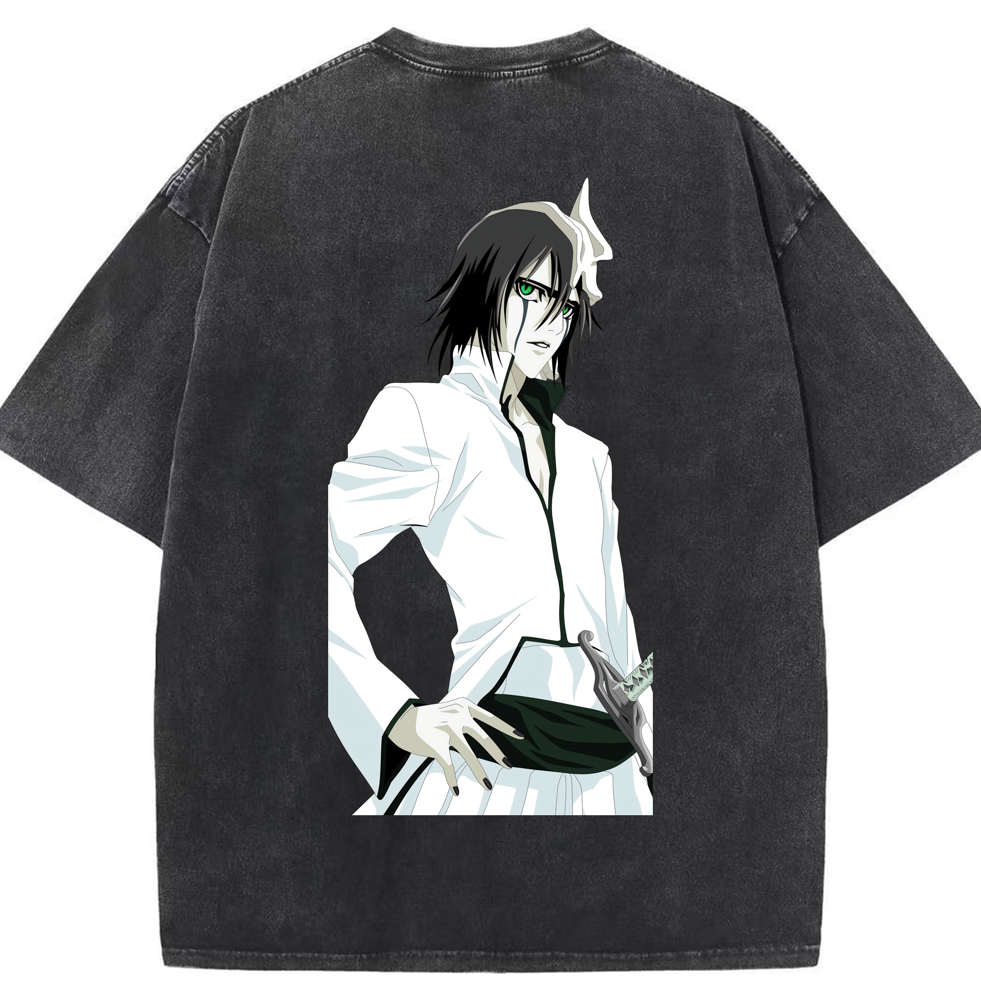 （画像用） ブリーチ ウルキオラ·シファー BLEACH Ulquiorra cifer 綿100% ヴィンテージ風 半袖Tシャツ（背面プリント）