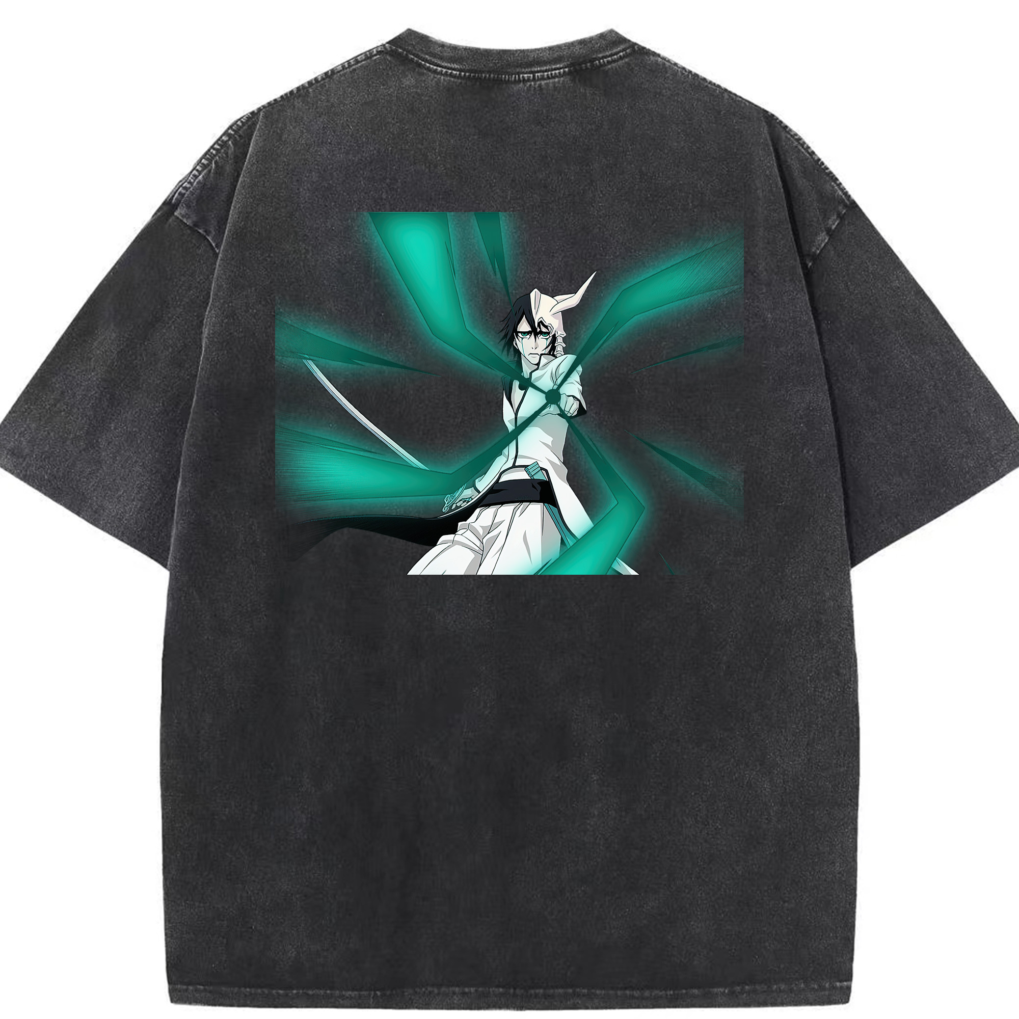 （画像用） ブリーチ ウルキオラ·シファー BLEACH Ulquiorra cifer 綿100% ヴィンテージ風 半袖Tシャツ（背面プリント）