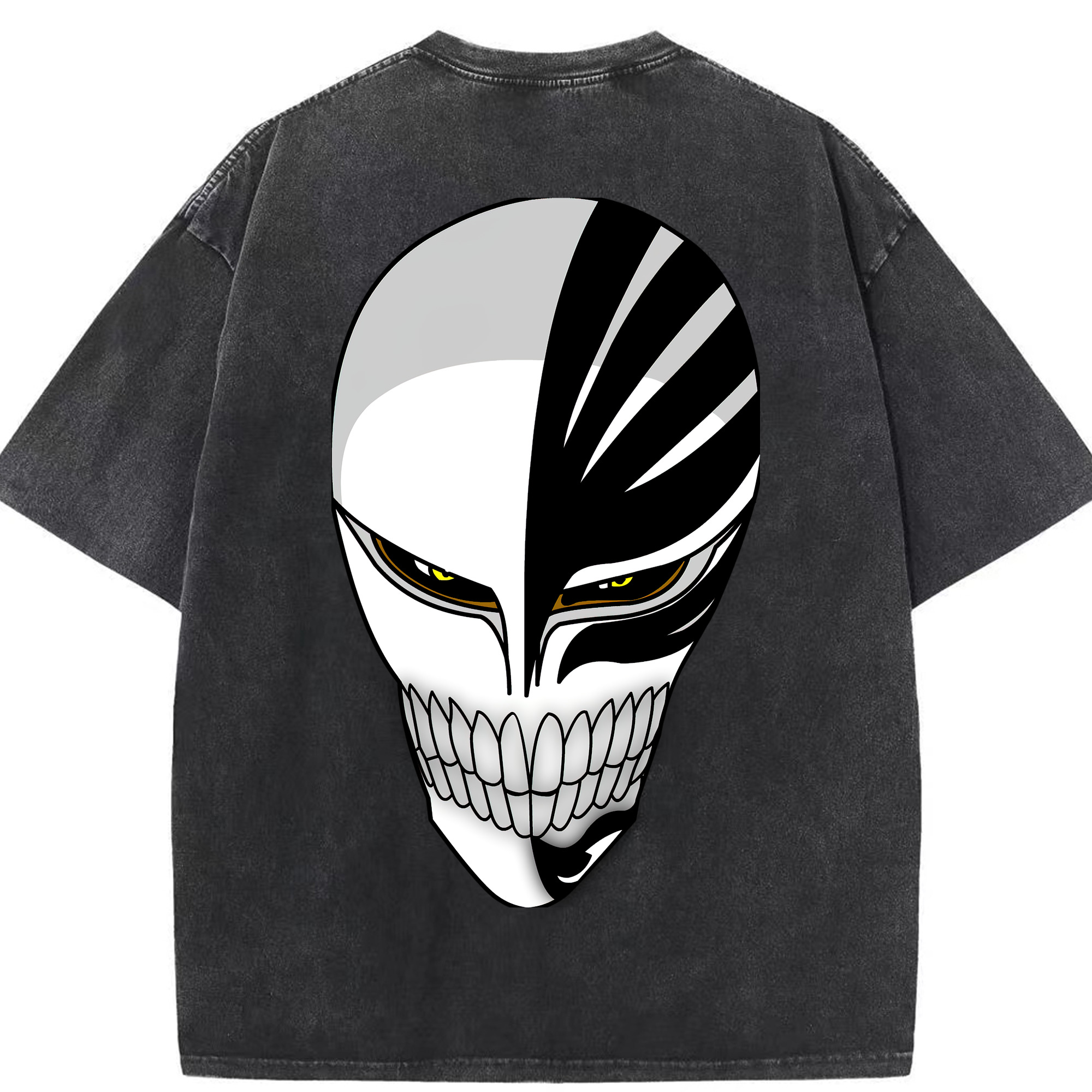 （画像用） ブリーチ 黒崎一護（くろさき いちご）BLEACH Kurosaki Ichigo 綿100% ヴィンテージ風 半袖Tシャツ（背面プリント）