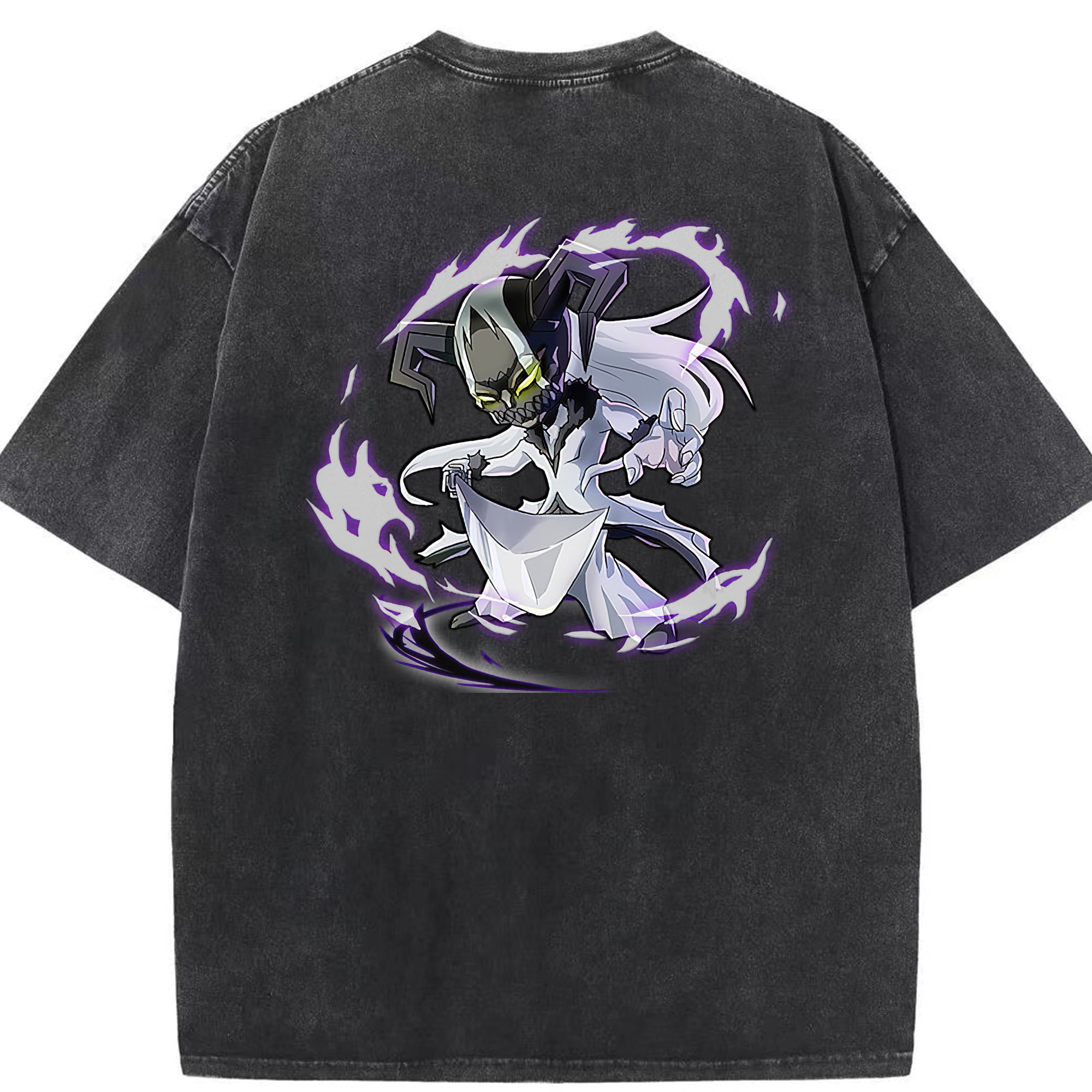 （画像用） ブリーチ 黒崎一護（くろさき いちご）BLEACH Kurosaki Ichigo 綿100% ヴィンテージ風 半袖Tシャツ（背面プリント）
