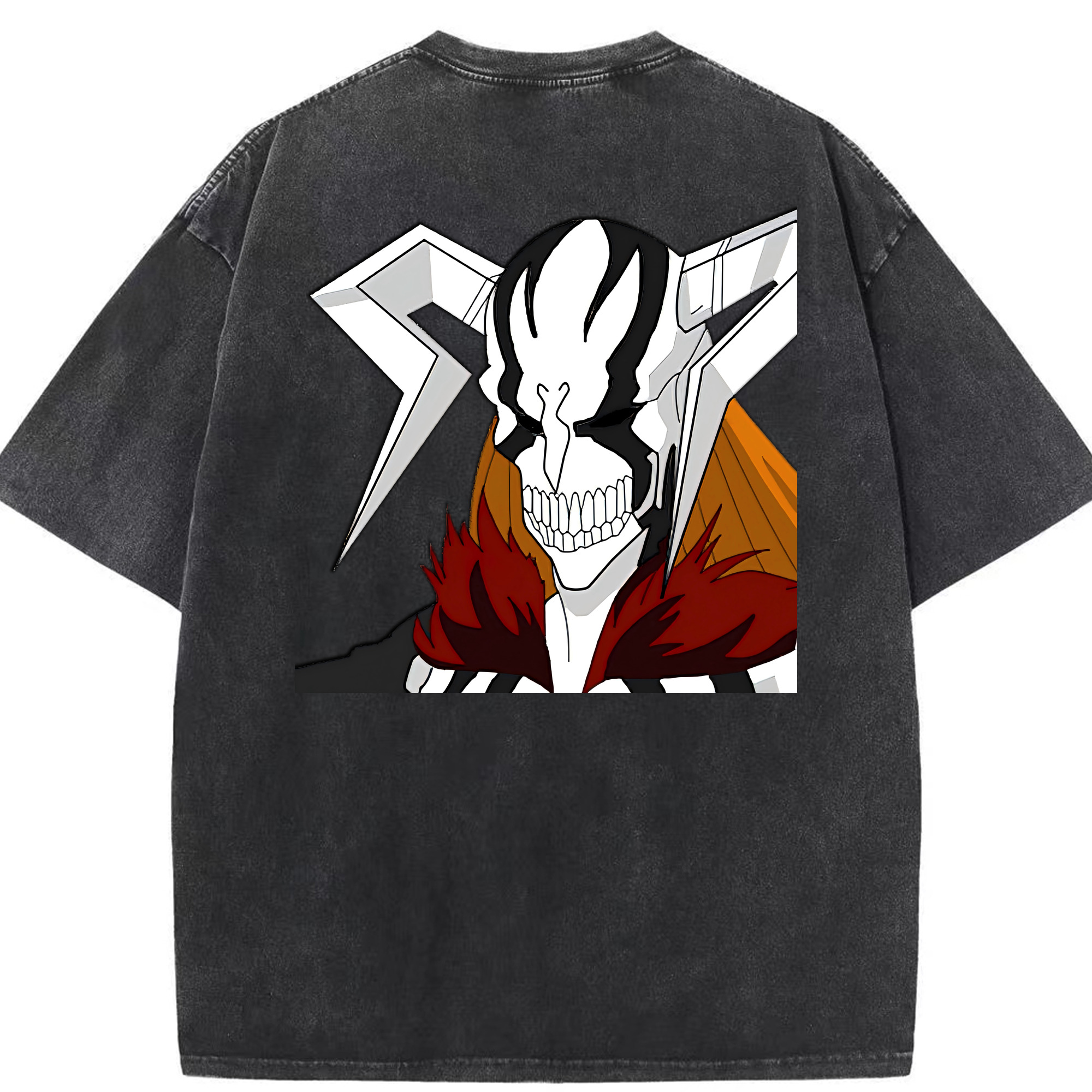 （画像用） ブリーチ 黒崎一護（くろさき いちご）BLEACH Kurosaki Ichigo 綿100% ヴィンテージ風 半袖Tシャツ（背面プリント）
