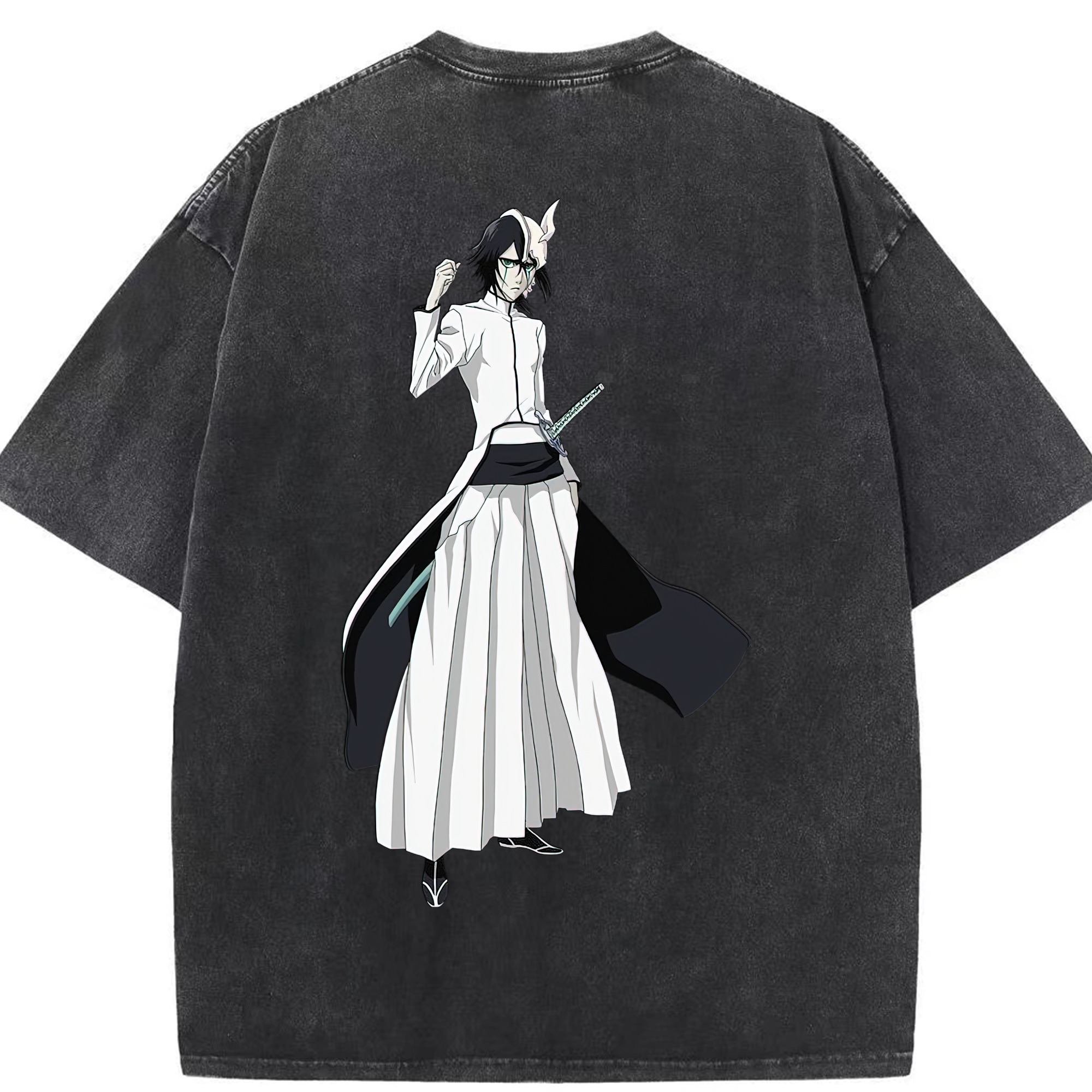 （画像用） ブリーチ ウルキオラ·シファー BLEACH Ulquiorra cifer 綿100% ヴィンテージ風 半袖Tシャツ（背面プリント）