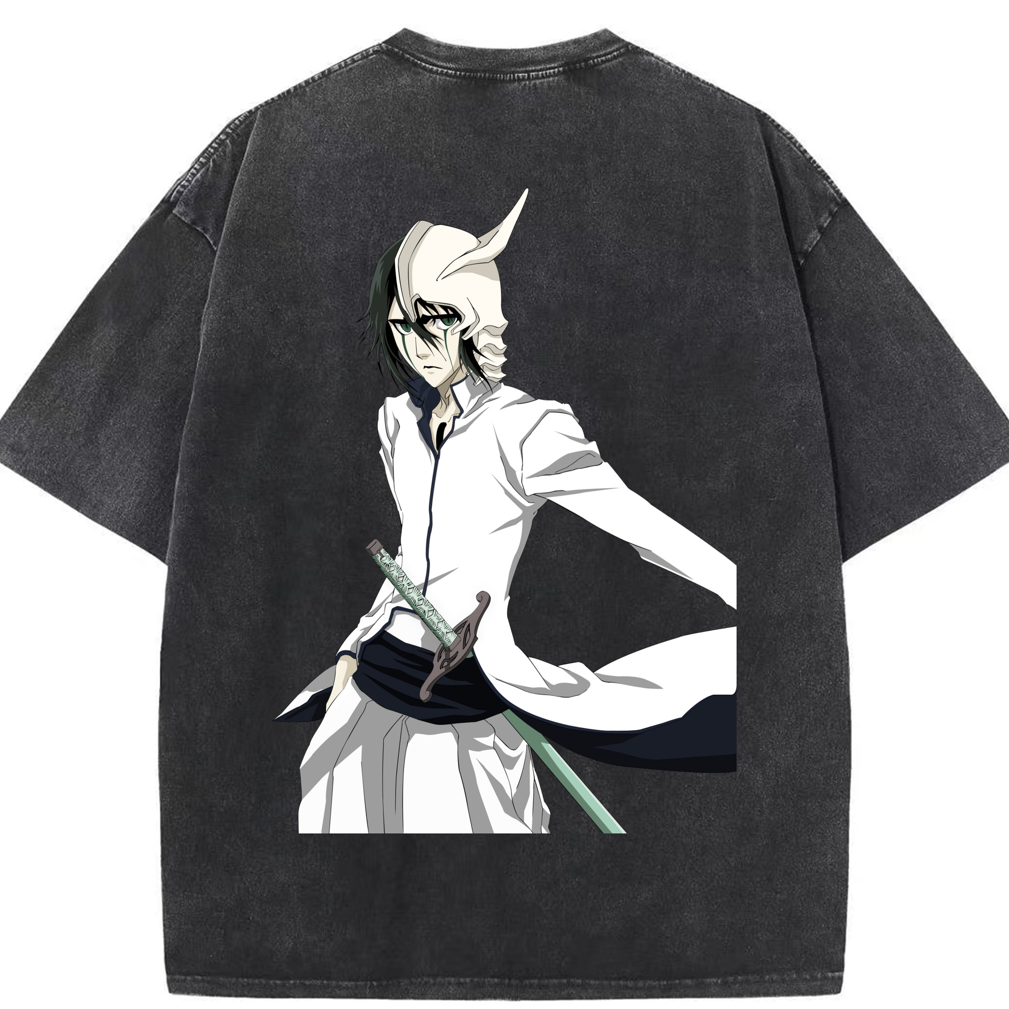 （画像用） ブリーチ ウルキオラ·シファー BLEACH Ulquiorra cifer 綿100% ヴィンテージ風 半袖Tシャツ（背面プリント）