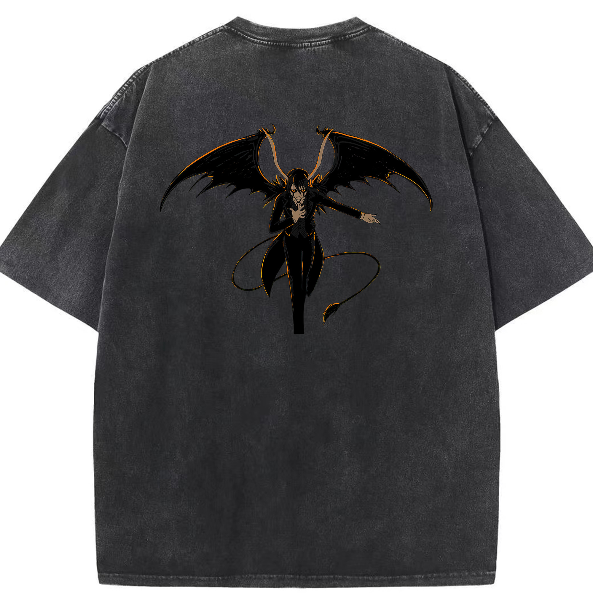 （画像用） ブリーチ ウルキオラ·シファー BLEACH Ulquiorra cifer 綿100% ヴィンテージ風 半袖Tシャツ（背面プリント）