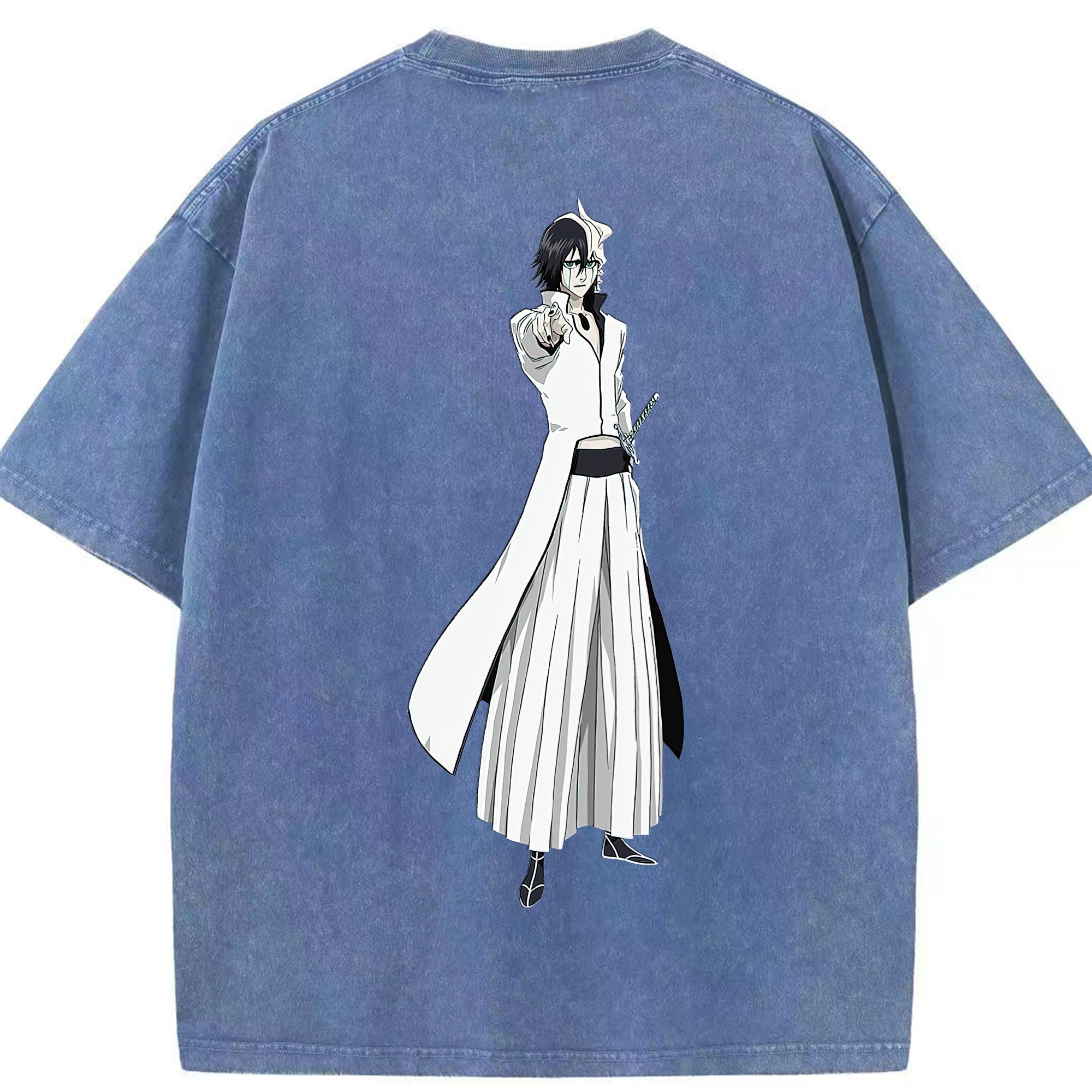 （画像用） ブリーチ ウルキオラ·シファー BLEACH Ulquiorra cifer 綿100% ヴィンテージ風 半袖Tシャツ（背面プリント）