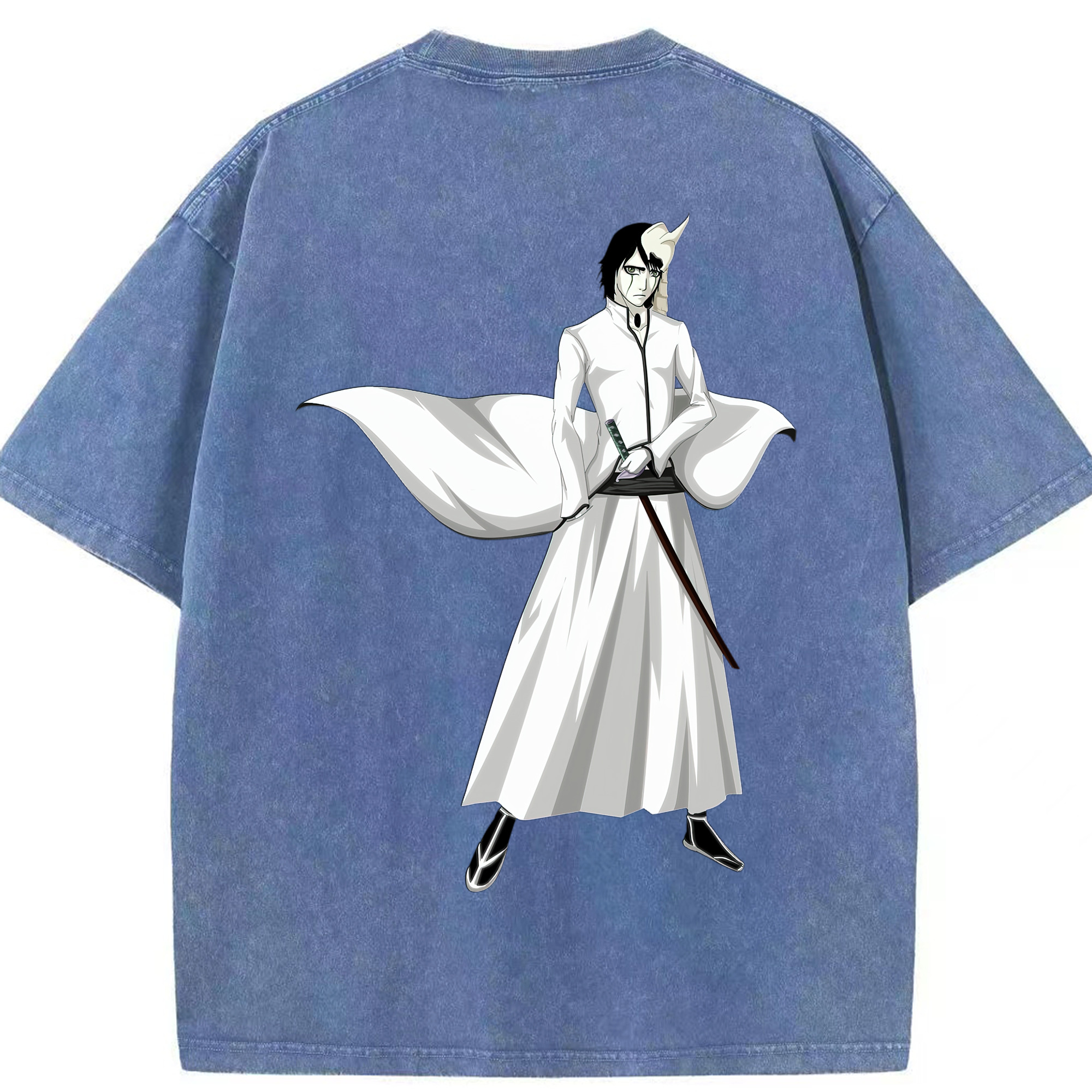 （画像用） ブリーチ ウルキオラ·シファー BLEACH Ulquiorra cifer 綿100% ヴィンテージ風 半袖Tシャツ（背面プリント）