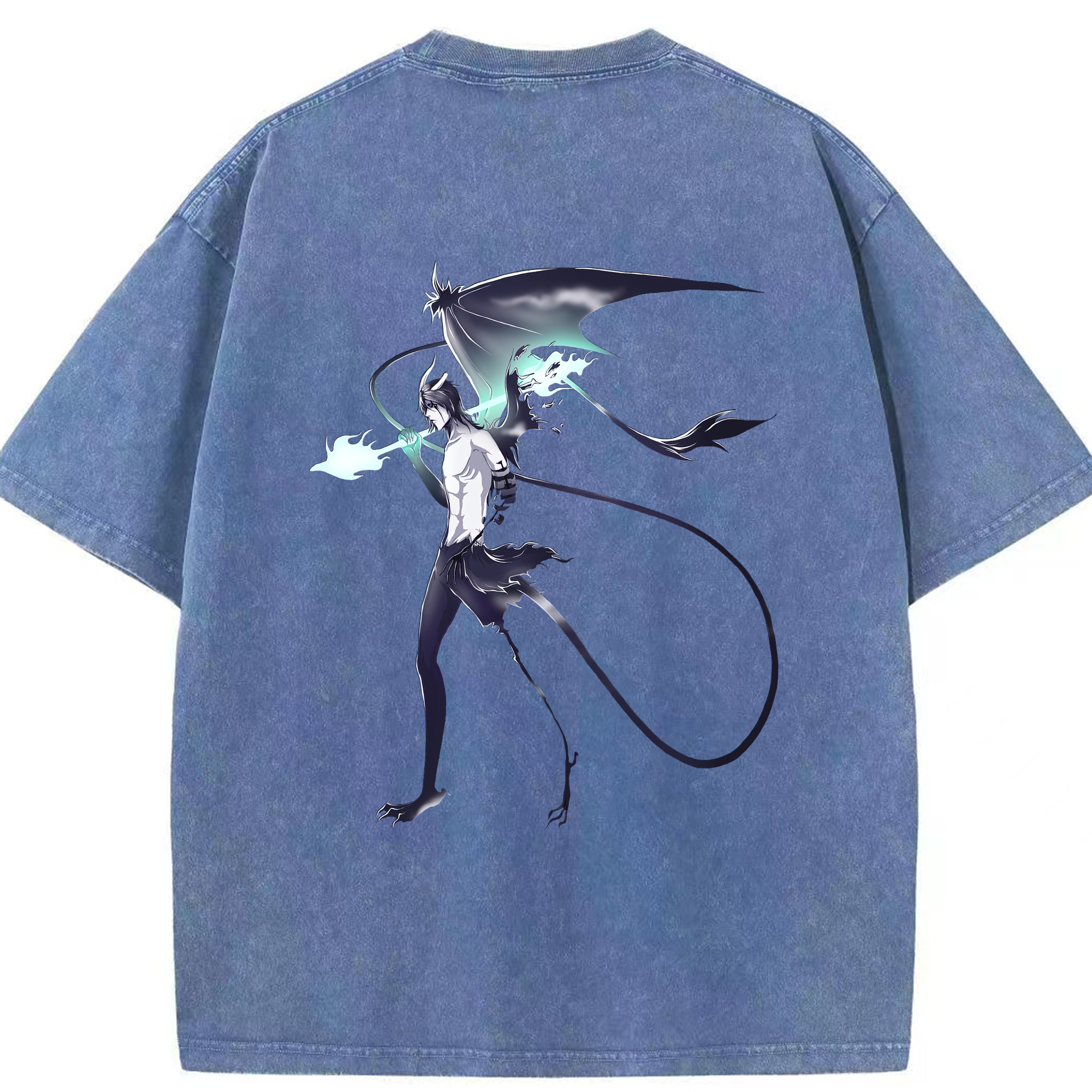 （画像用） ブリーチ ウルキオラ·シファー BLEACH Ulquiorra cifer 綿100% ヴィンテージ風 半袖Tシャツ（背面プリント）