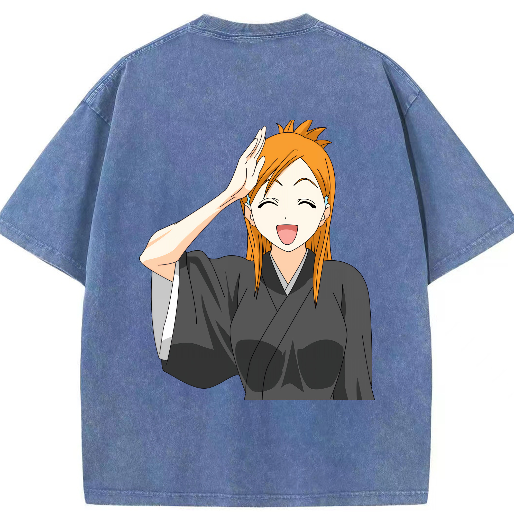 （画像用） ブリーチ 井上織姫（いのうえおりひめ） BLEACH Inoue Orihime 綿100% ヴィンテージ風 半袖Tシャツ（背面プリント）