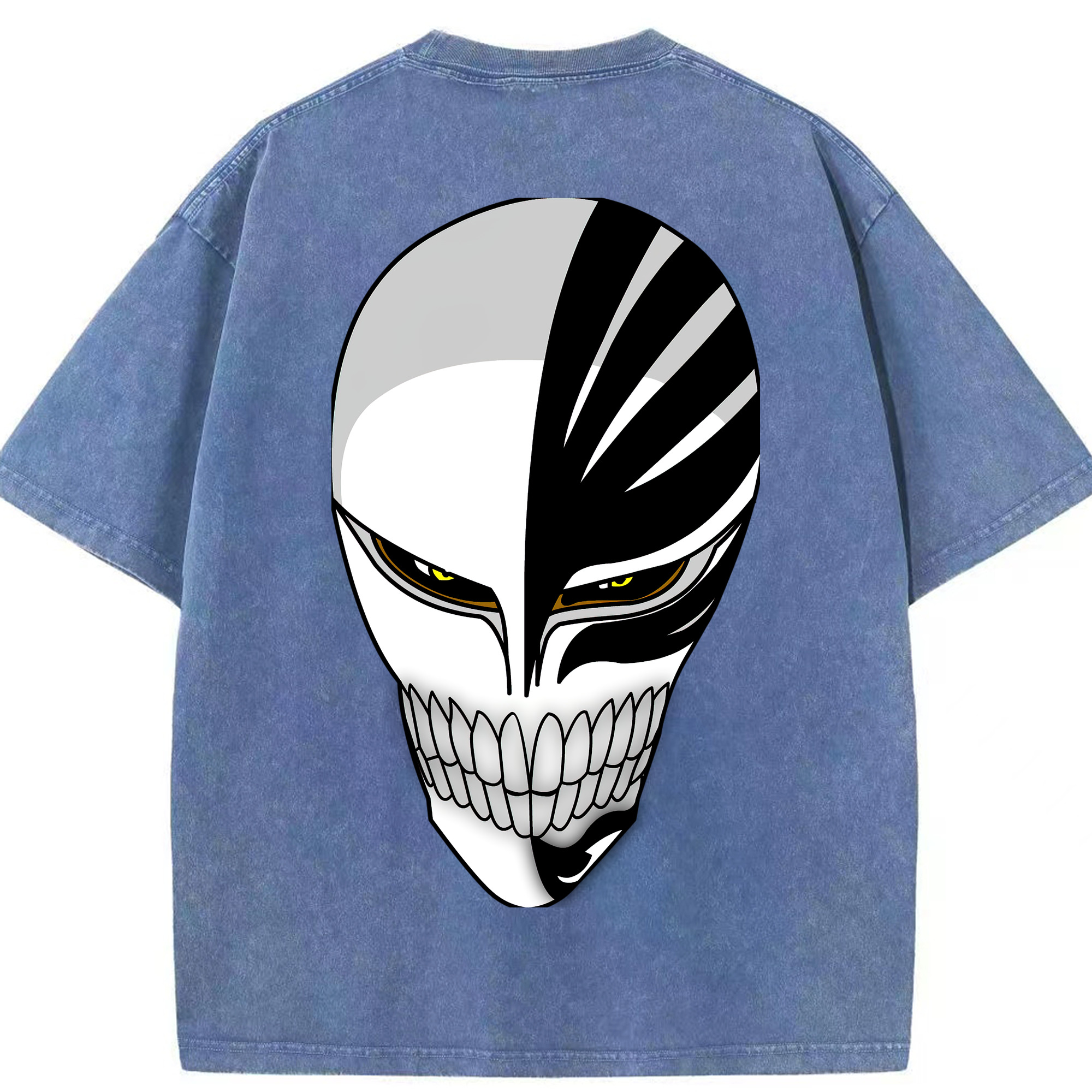 （画像用） ブリーチ 黒崎一護（くろさき いちご）BLEACH Kurosaki Ichigo 綿100% ヴィンテージ風 半袖Tシャツ（背面プリント）
