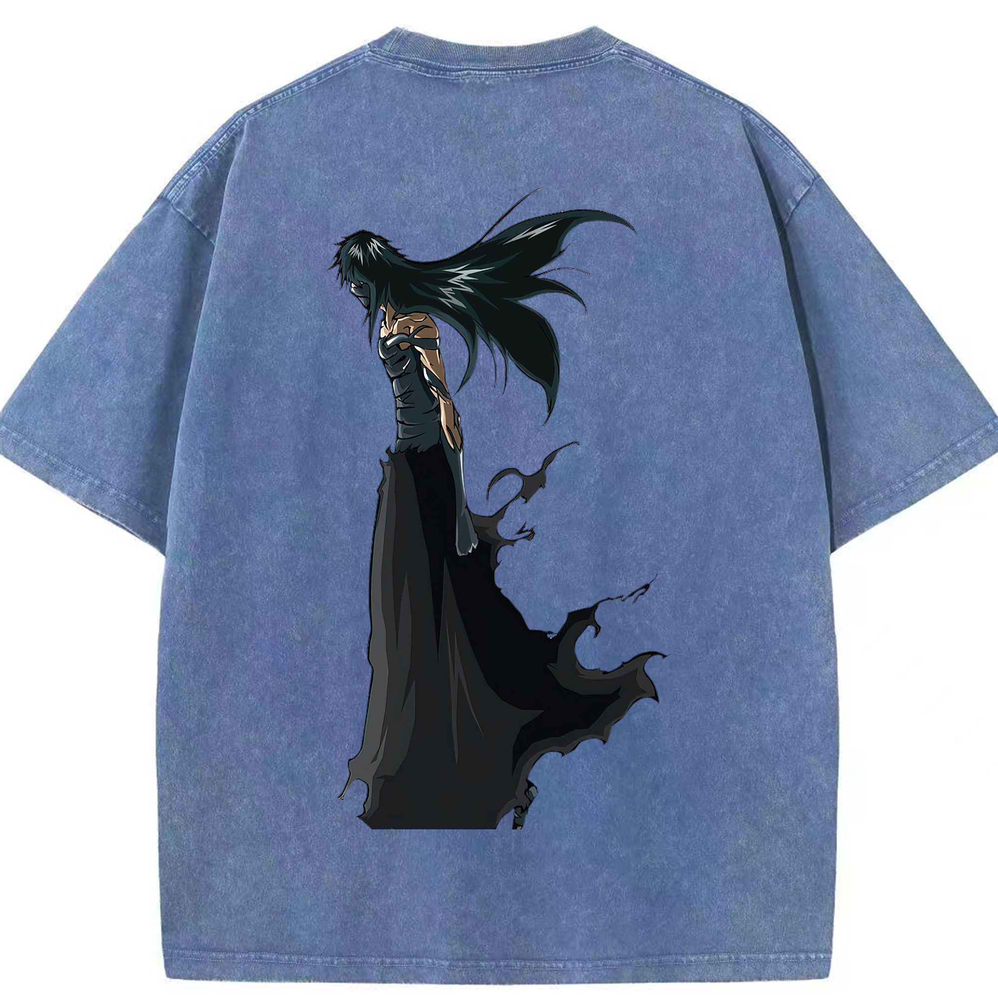 （画像用） ブリーチ 黒崎一護（くろさき いちご）BLEACH Kurosaki Ichigo 綿100% ヴィンテージ風 半袖Tシャツ（背面プリント）