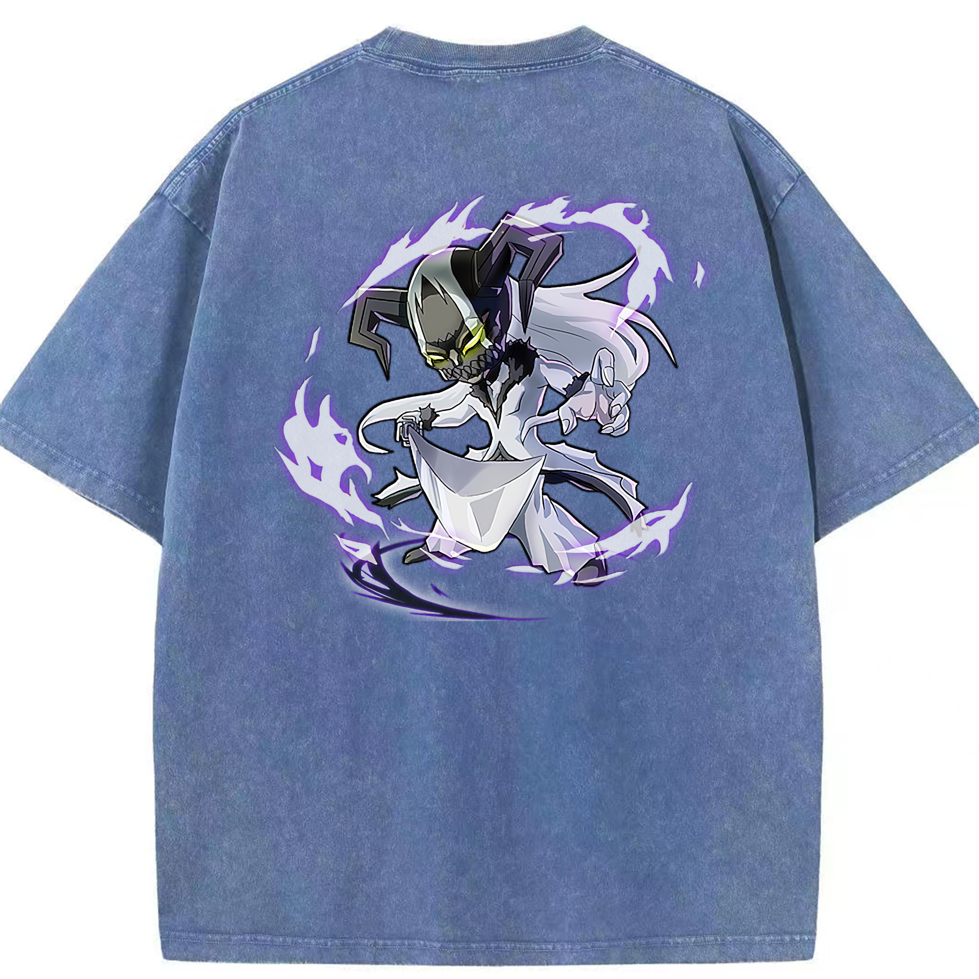 （画像用） ブリーチ 黒崎一護（くろさき いちご）BLEACH Kurosaki Ichigo 綿100% ヴィンテージ風 半袖Tシャツ（背面プリント）