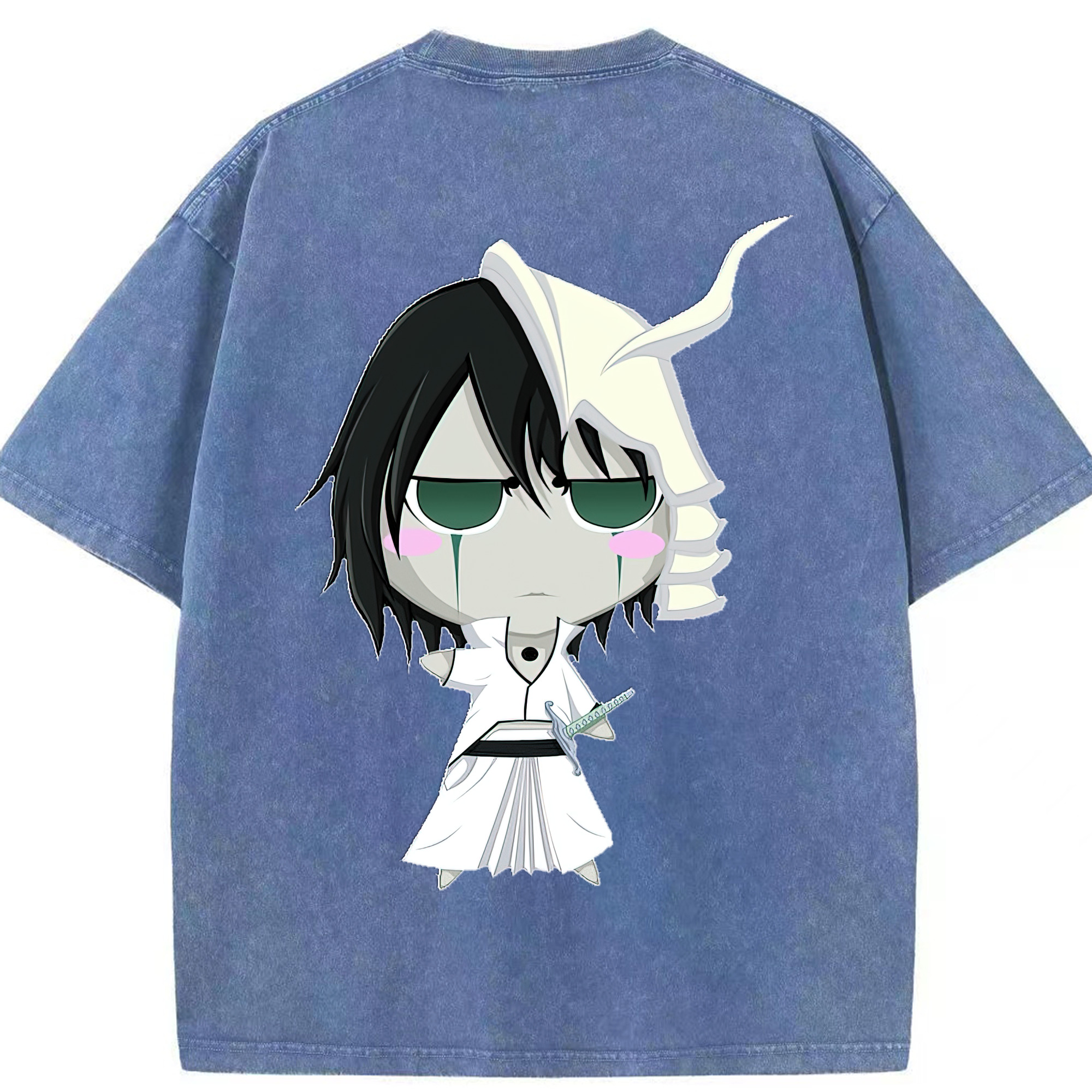 （画像用） ブリーチ ウルキオラ·シファー BLEACH Ulquiorra cifer 綿100% ヴィンテージ風 半袖Tシャツ（背面プリント）