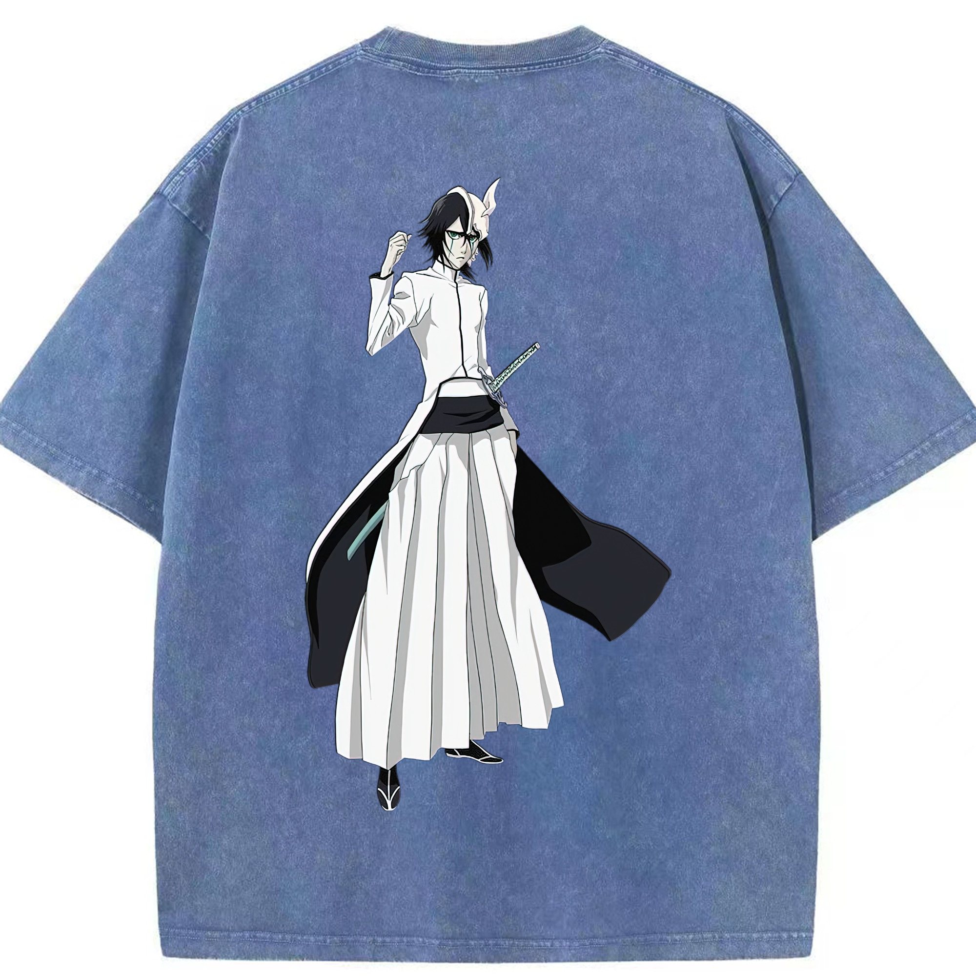 （画像用） ブリーチ ウルキオラ·シファー BLEACH Ulquiorra cifer 綿100% ヴィンテージ風 半袖Tシャツ（背面プリント）