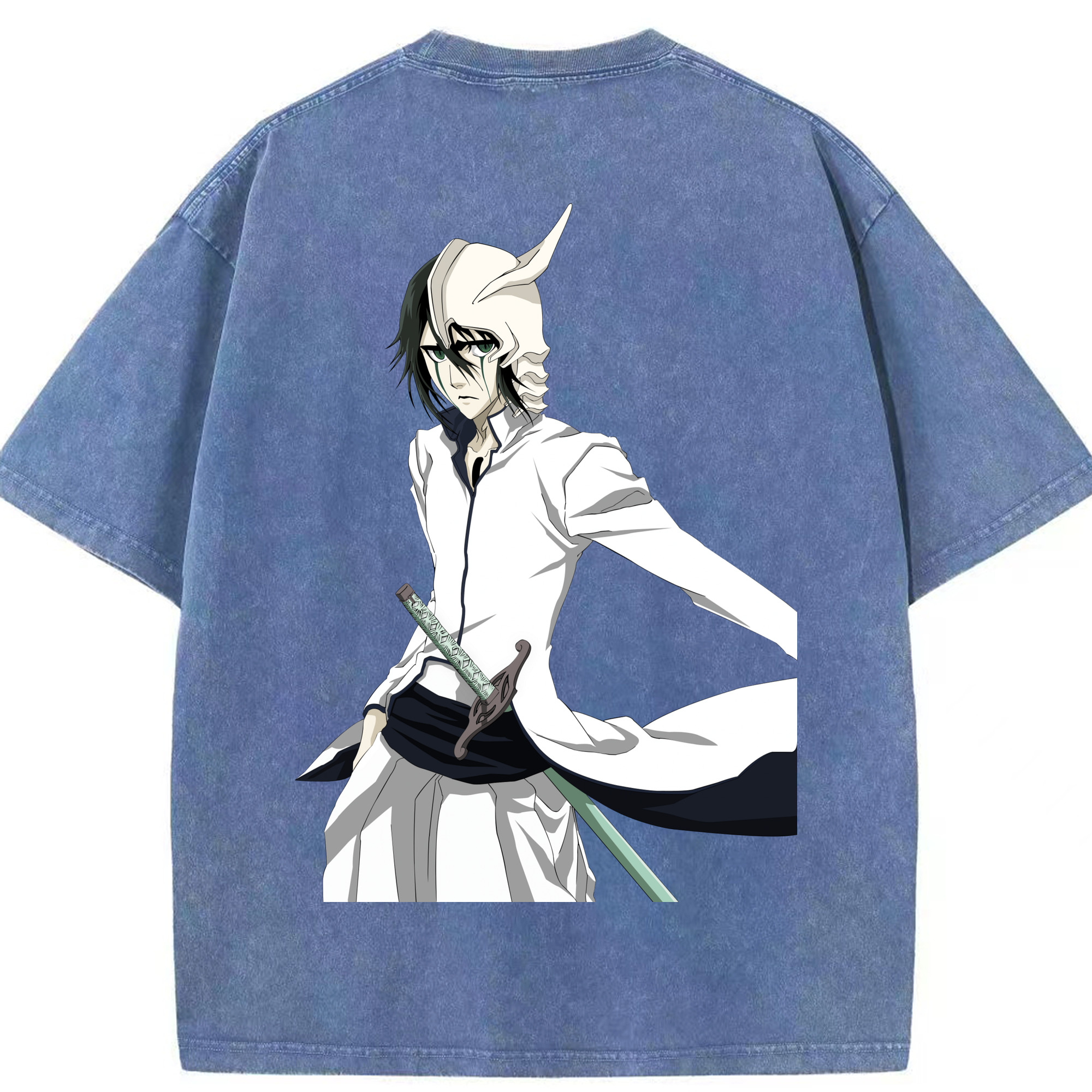 （画像用） ブリーチ ウルキオラ·シファー BLEACH Ulquiorra cifer 綿100% ヴィンテージ風 半袖Tシャツ（背面プリント）