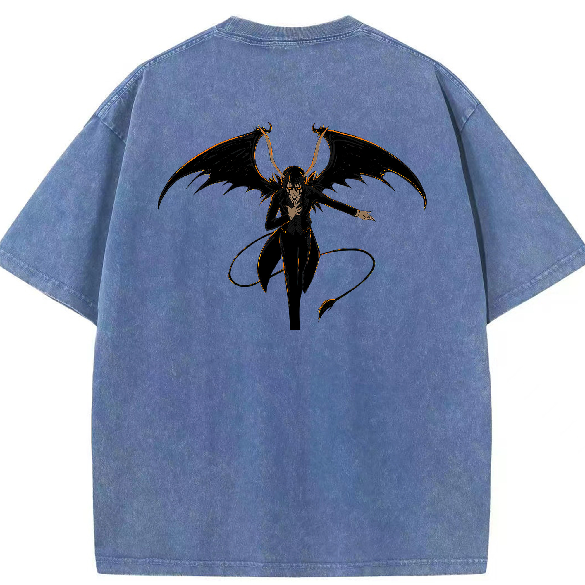 （画像用） ブリーチ ウルキオラ·シファー BLEACH Ulquiorra cifer 綿100% ヴィンテージ風 半袖Tシャツ（背面プリント）