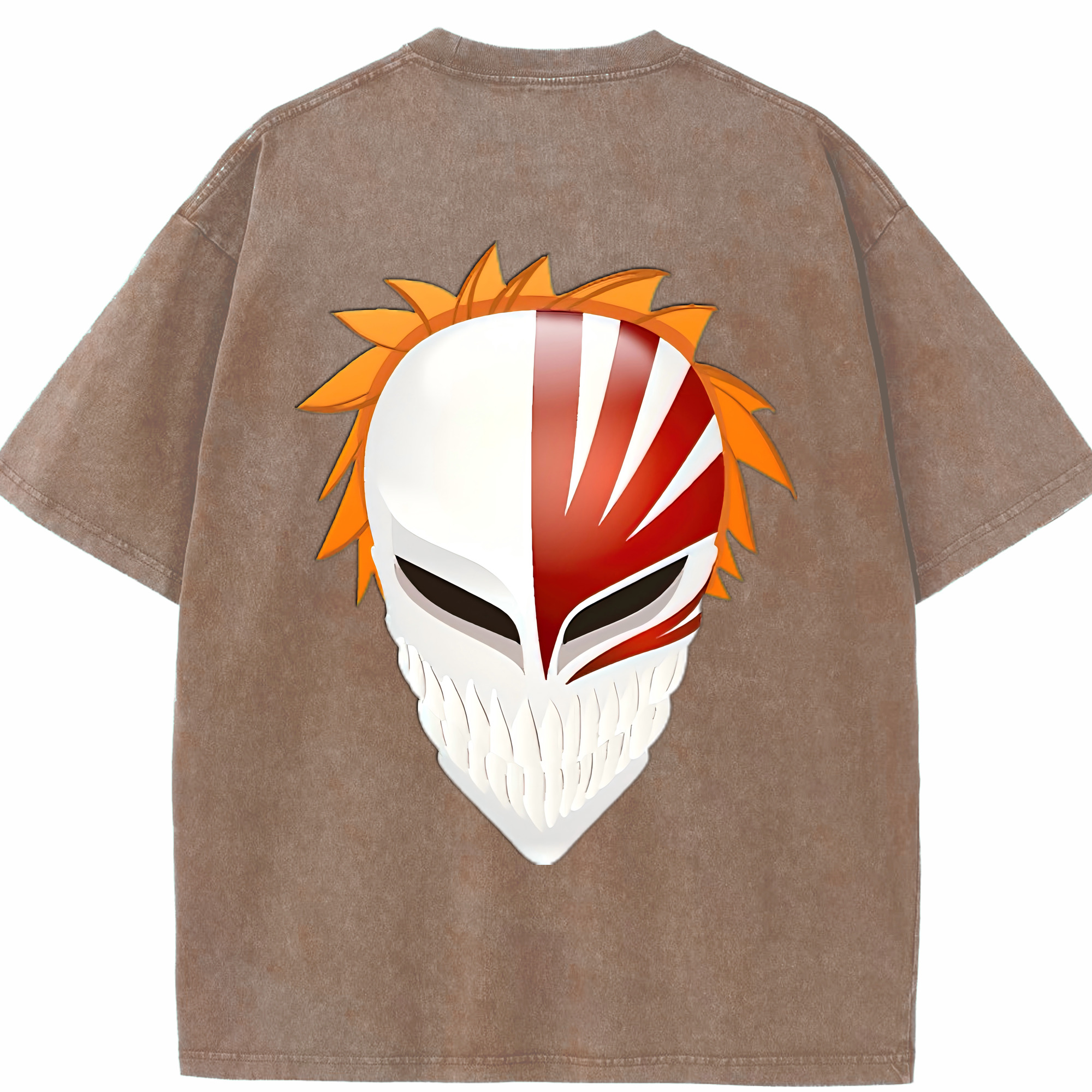 （画像用） ブリーチ 黒崎一護（くろさき いちご）BLEACH Kurosaki Ichigo 綿100% ヴィンテージ風 半袖Tシャツ（背面プリント）