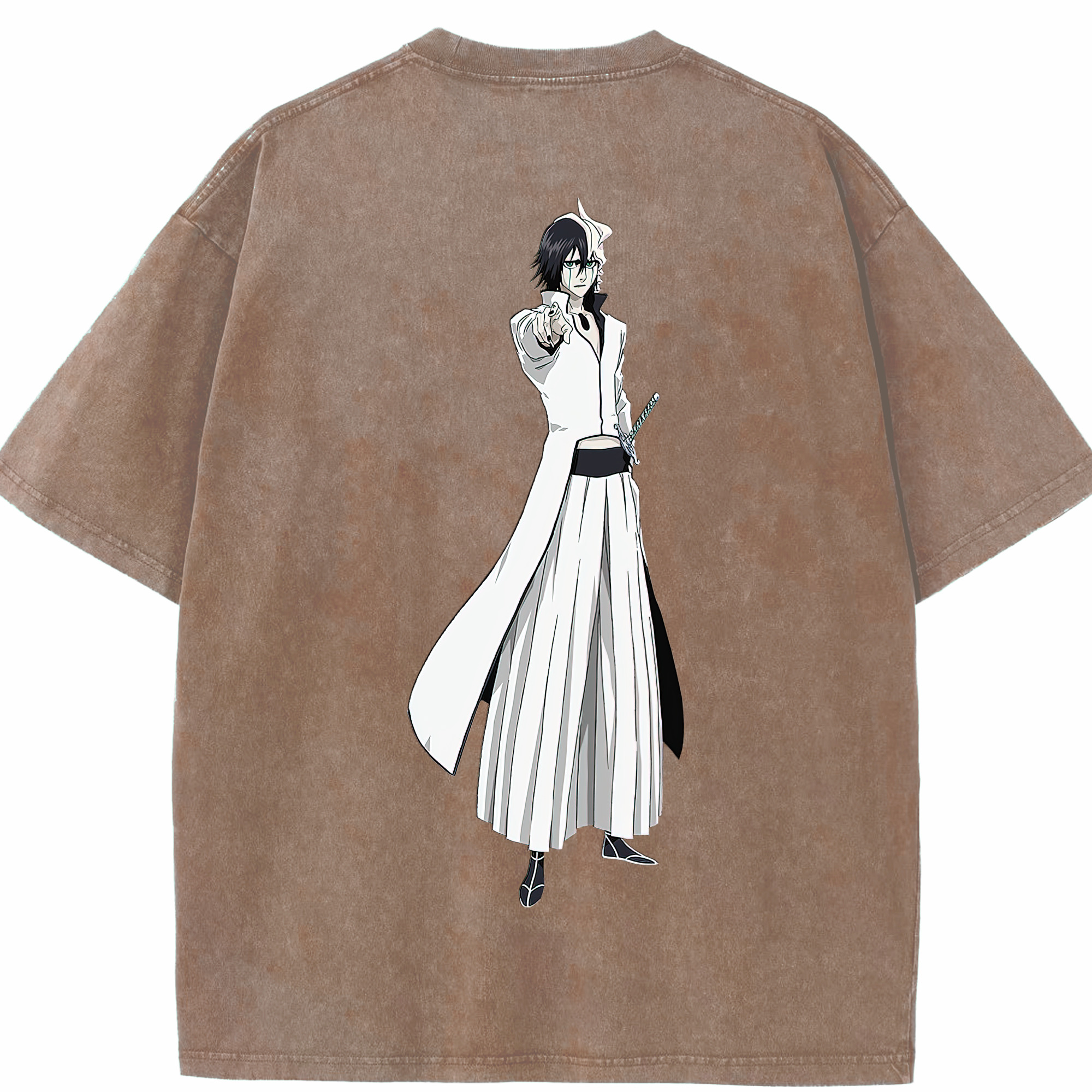 （画像用） ブリーチ ウルキオラ·シファー BLEACH Ulquiorra cifer 綿100% ヴィンテージ風 半袖Tシャツ（背面プリント）