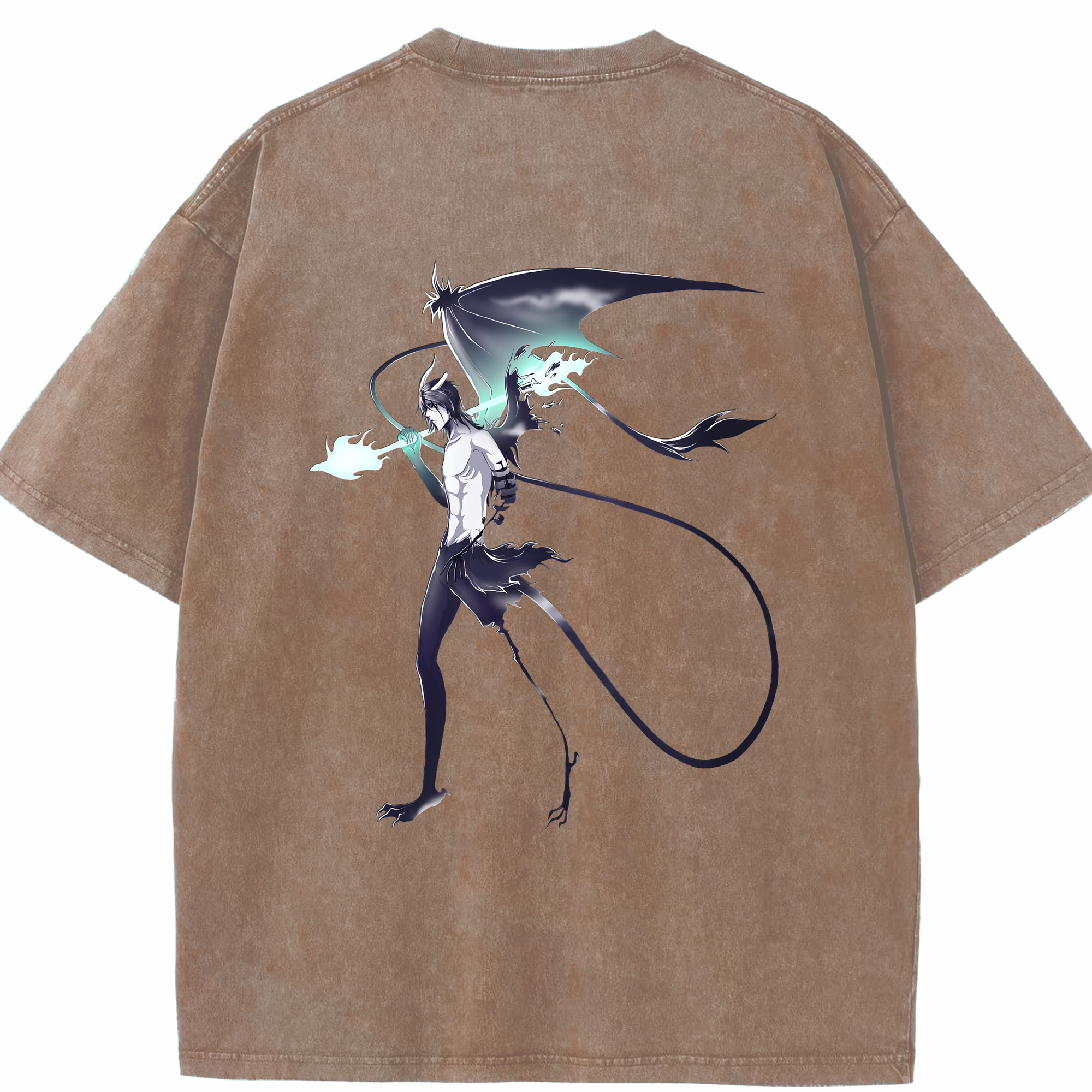 （画像用） ブリーチ ウルキオラ·シファー BLEACH Ulquiorra cifer 綿100% ヴィンテージ風 半袖Tシャツ（背面プリント）