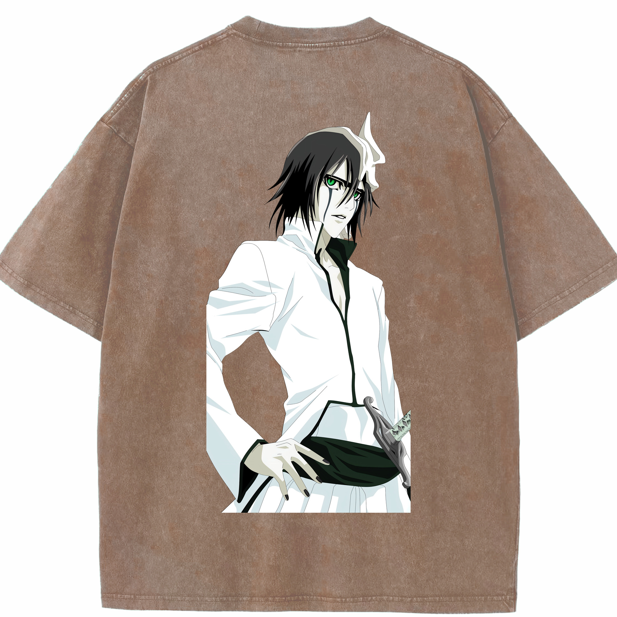 （画像用） ブリーチ ウルキオラ·シファー BLEACH Ulquiorra cifer 綿100% ヴィンテージ風 半袖Tシャツ（背面プリント）