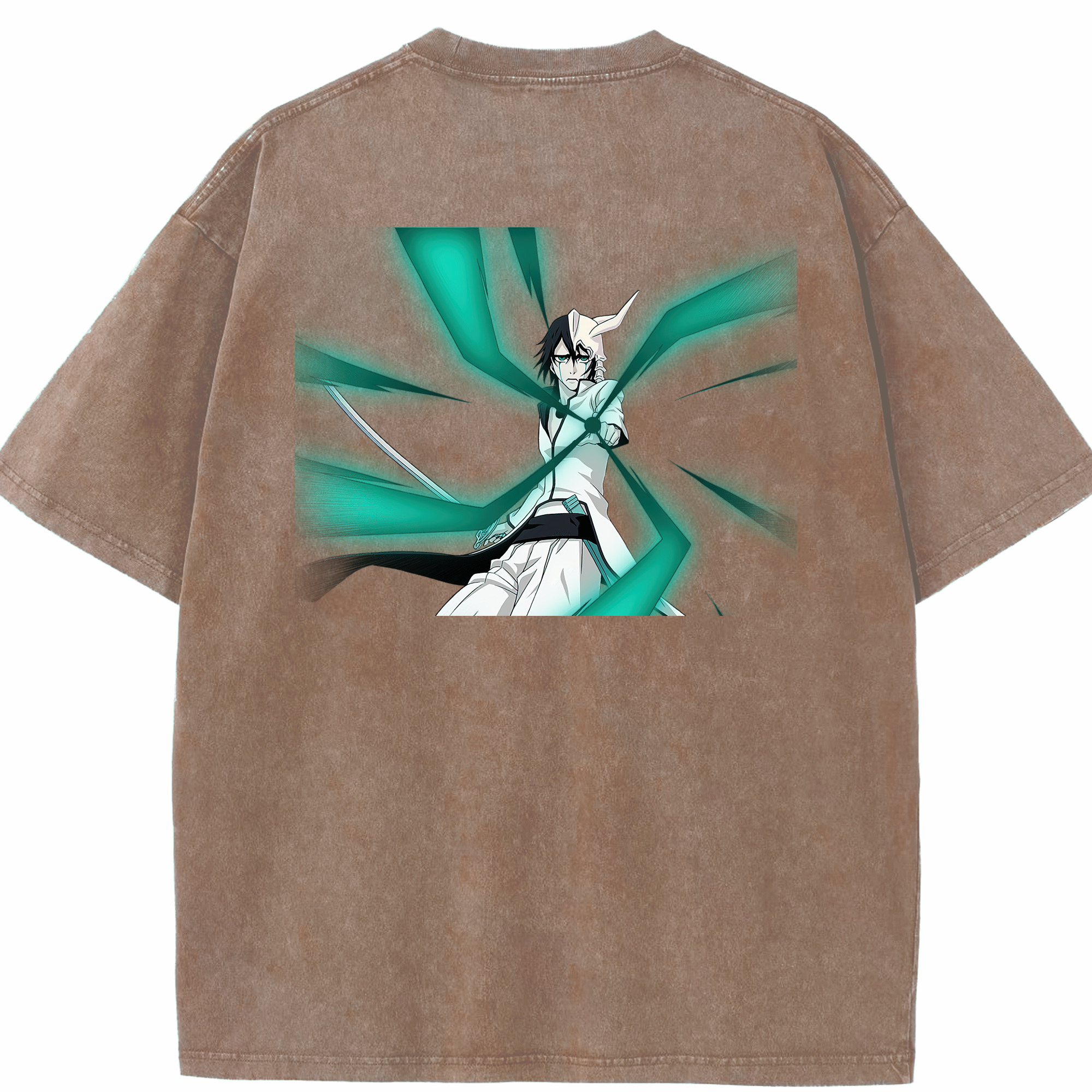（画像用） ブリーチ ウルキオラ·シファー BLEACH Ulquiorra cifer 綿100% ヴィンテージ風 半袖Tシャツ（背面プリント）