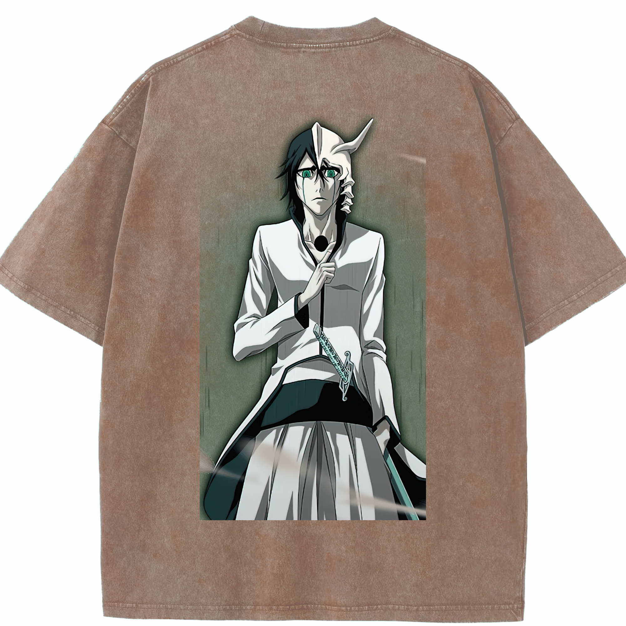 （画像用） ブリーチ ウルキオラ·シファー BLEACH Ulquiorra cifer 綿100% ヴィンテージ風 半袖Tシャツ（背面プリント）