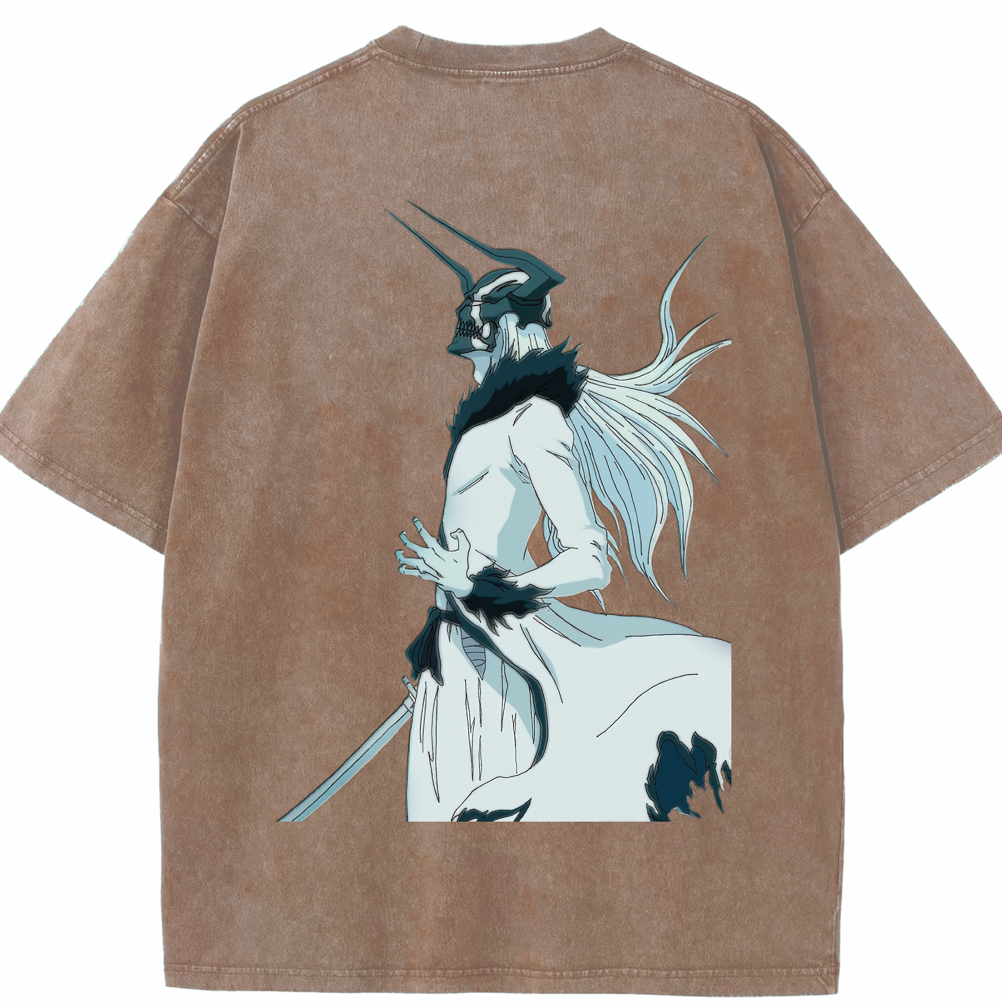 （画像用） ブリーチ 黒崎一護（くろさき いちご）BLEACH Kurosaki Ichigo 綿100% ヴィンテージ風 半袖Tシャツ（背面プリント）