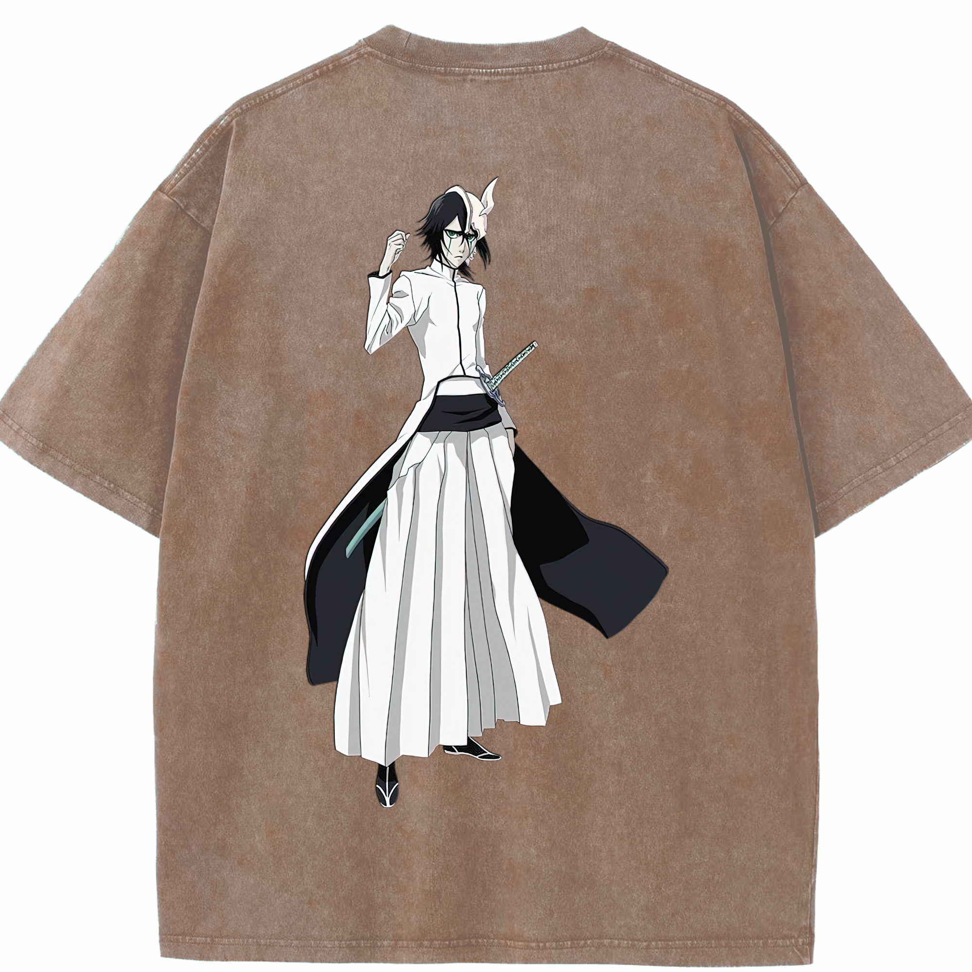 （画像用） ブリーチ ウルキオラ·シファー BLEACH Ulquiorra cifer 綿100% ヴィンテージ風 半袖Tシャツ（背面プリント）